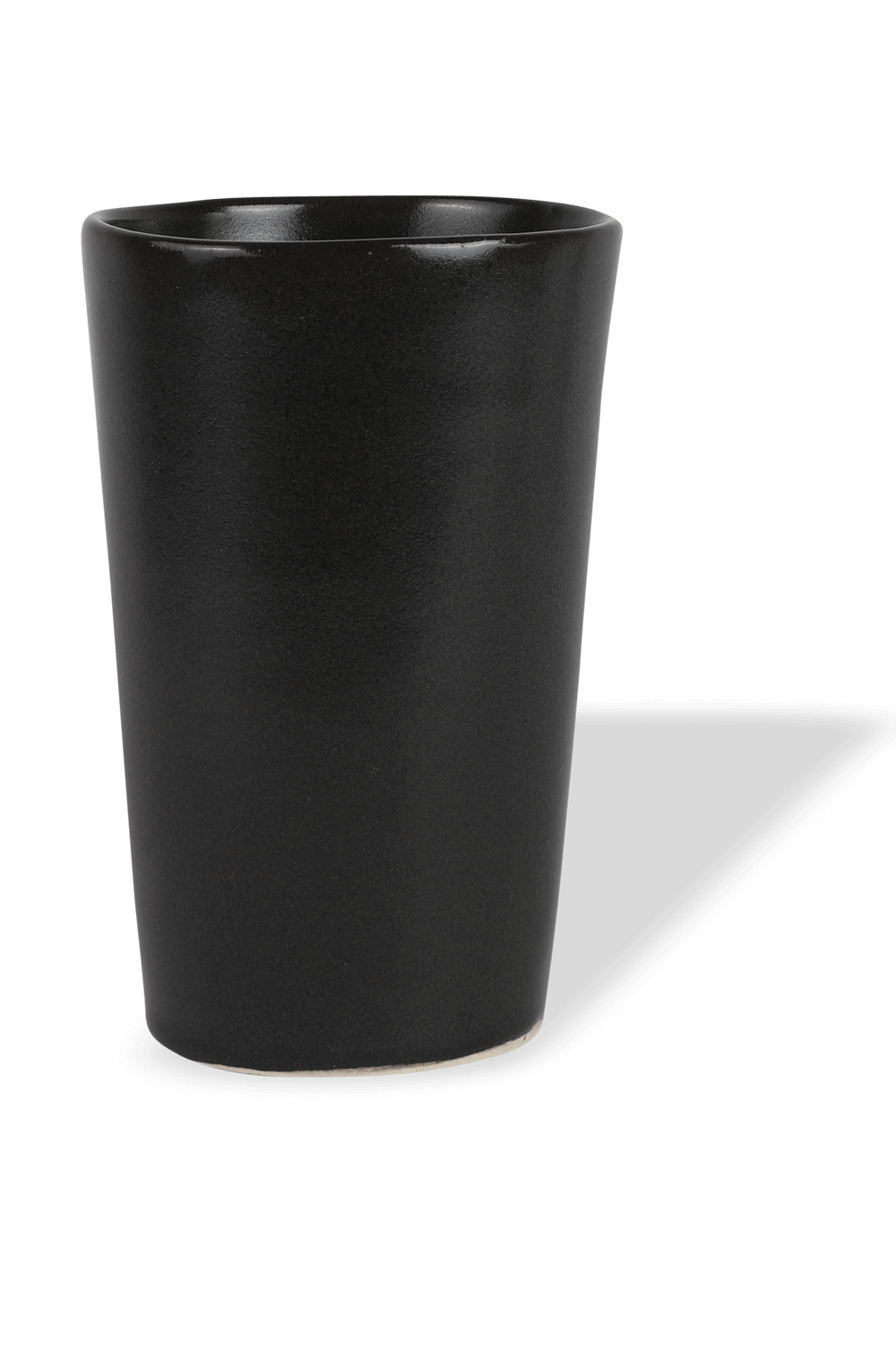 תמונה קידמית של סט ארבעה ספלים גבוהים מקרמיקה בגוון שחור