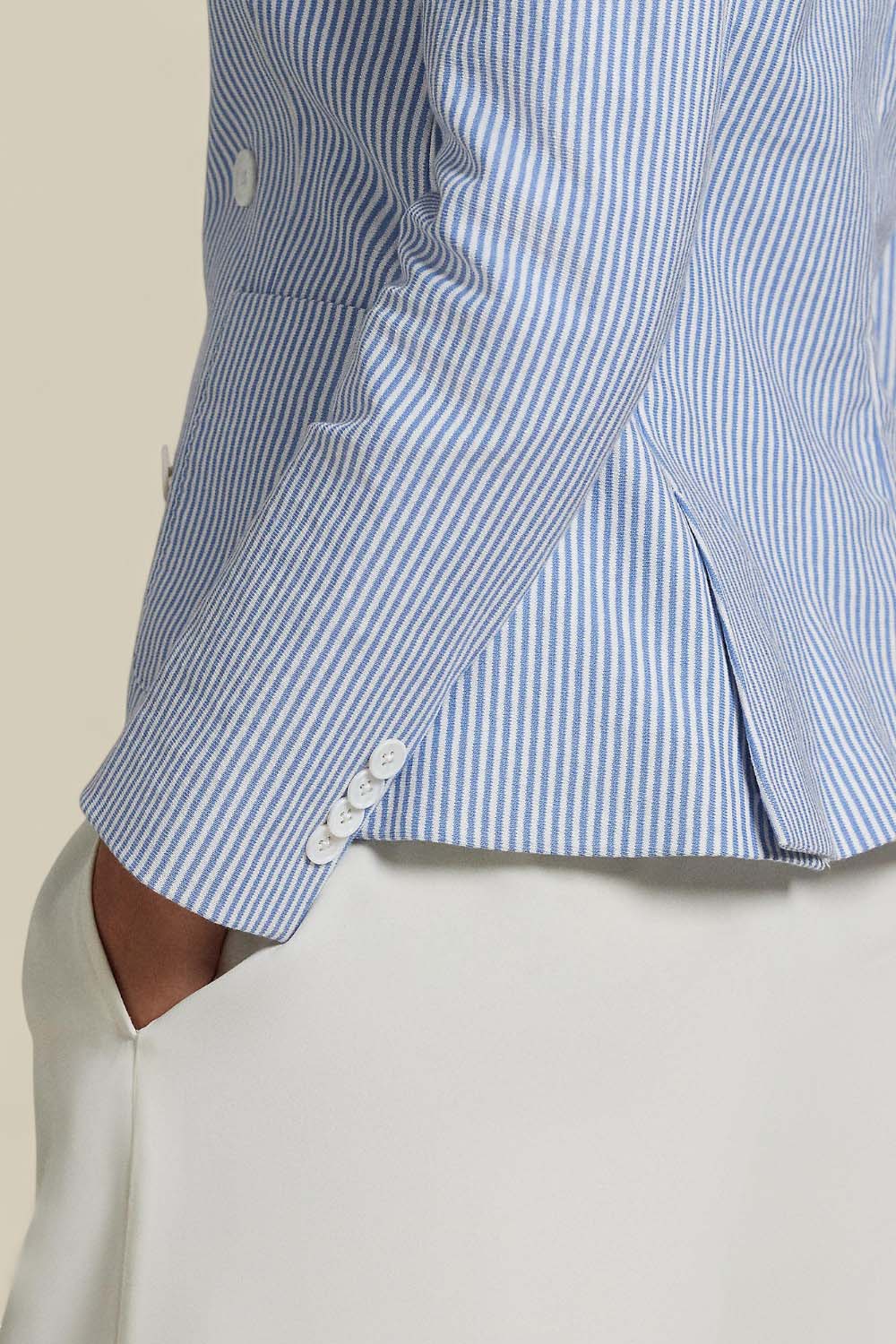 תמונת תקריב דוגמן של ז'קט כותנה