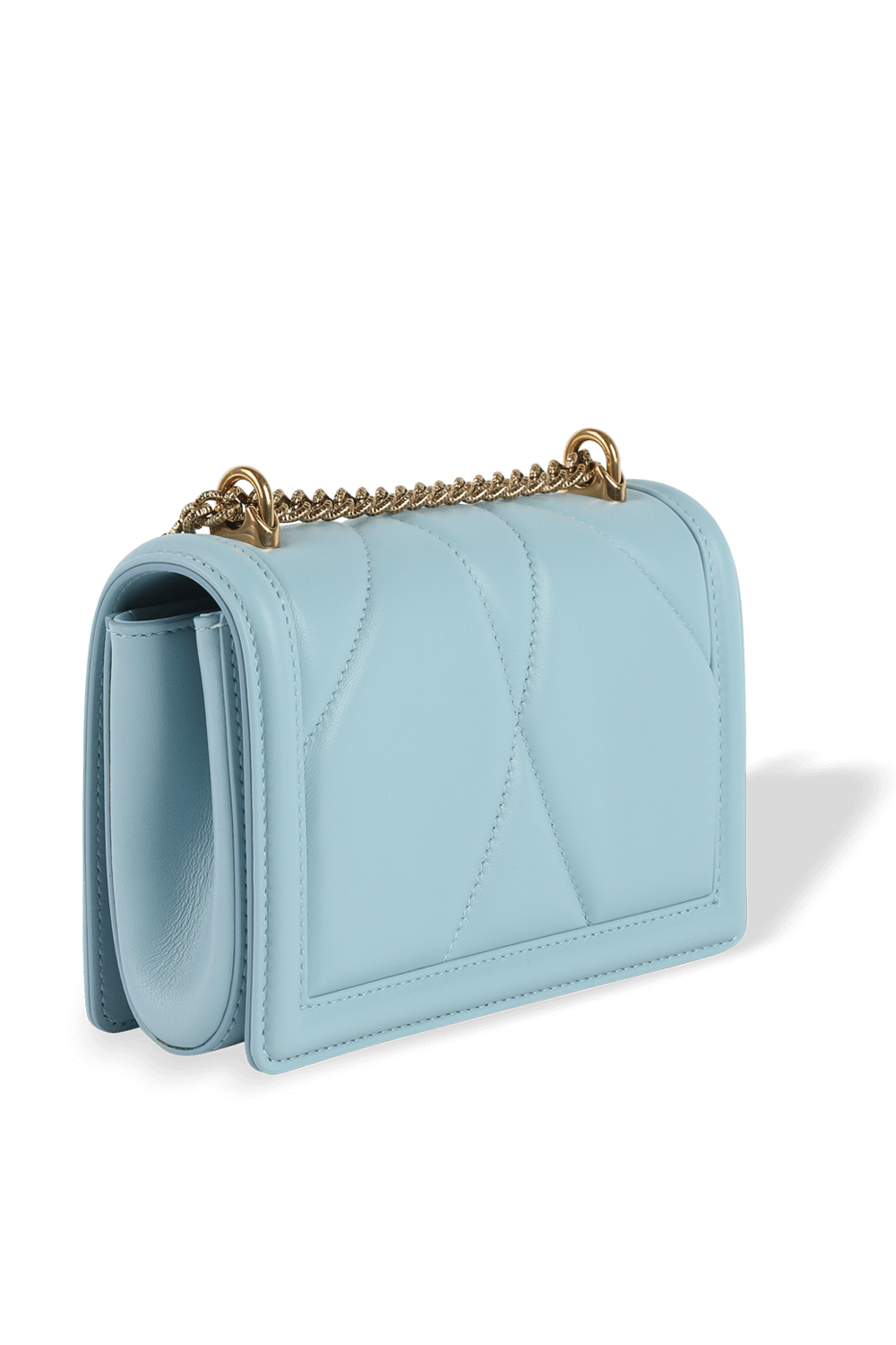 Small Devotion Crossbody Bag in Azure Quilted Nappa Leather Factory 54