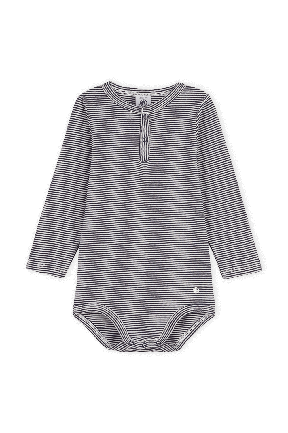 תמונה קידמית של בגד גוף ארוך בהדפס פסים - גילאי 18-36 חודשים