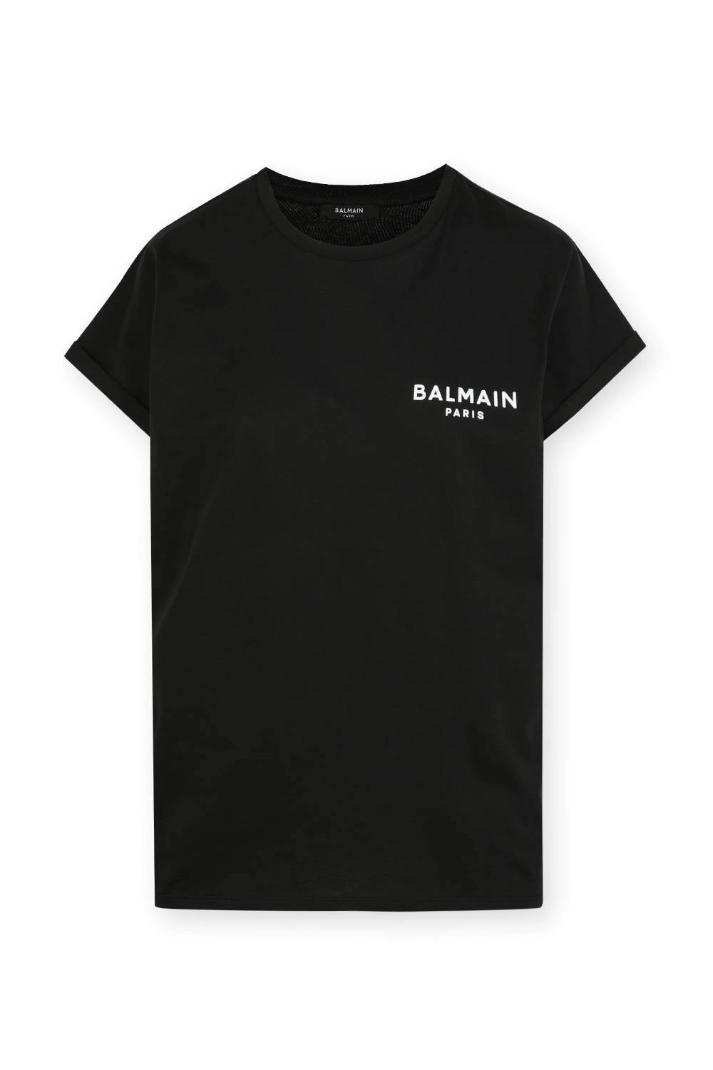 תמונה קידמית של Flocked Logo Eco Tshirt in Black