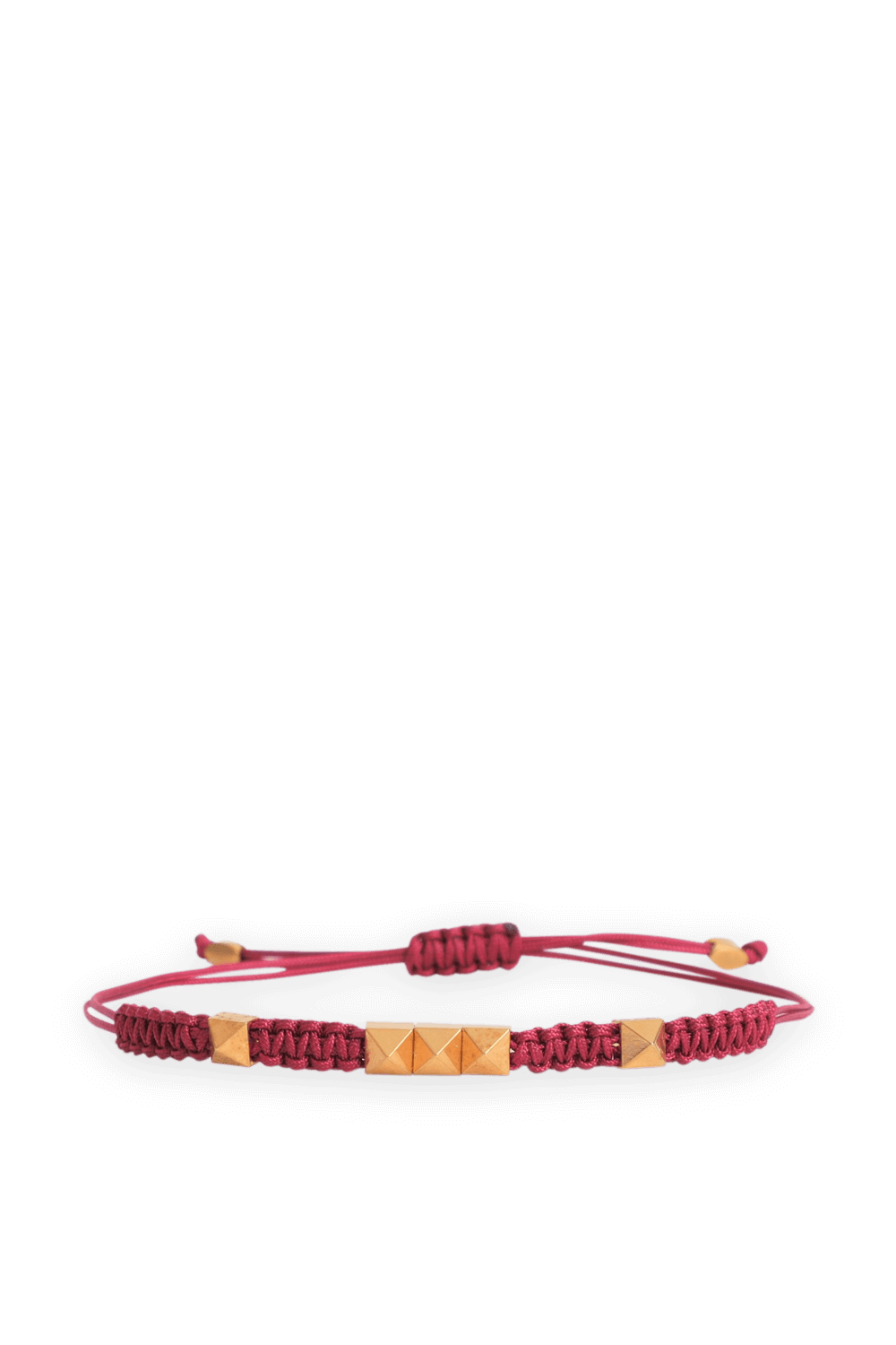 תמונה קידמית של Pyrmid Bracelet in Red and Gold