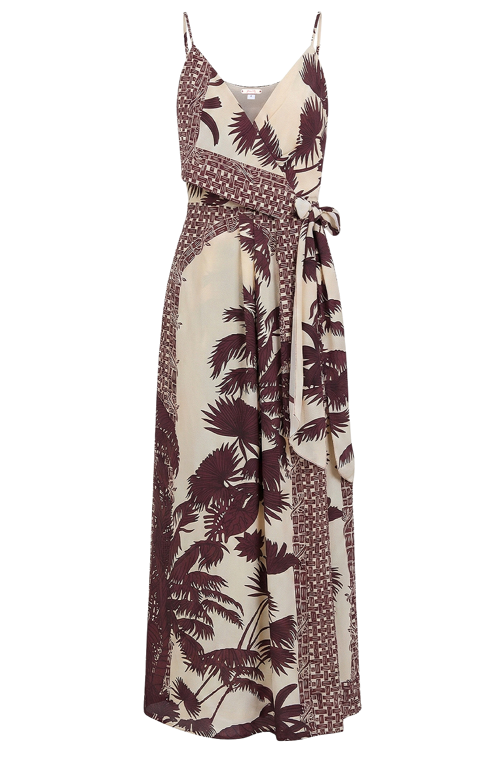 תמונה קידמית של שמלת מעטפת מקסי