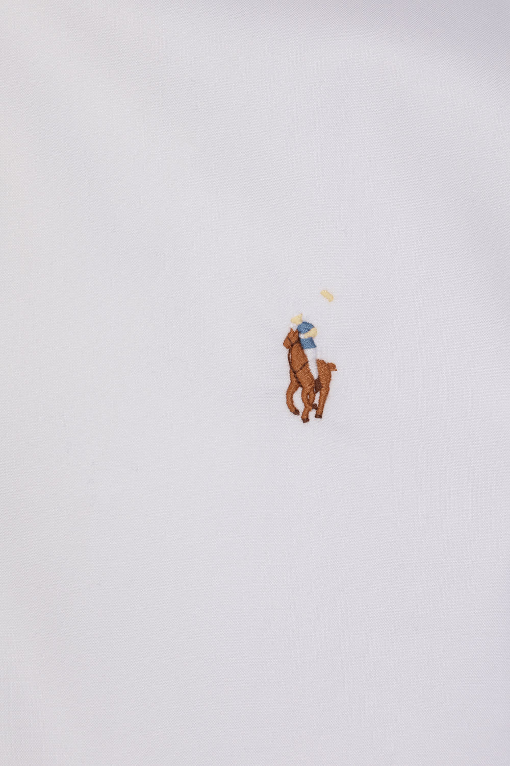 תמונה אחורית של Slim Fit Cotton Shirt in White