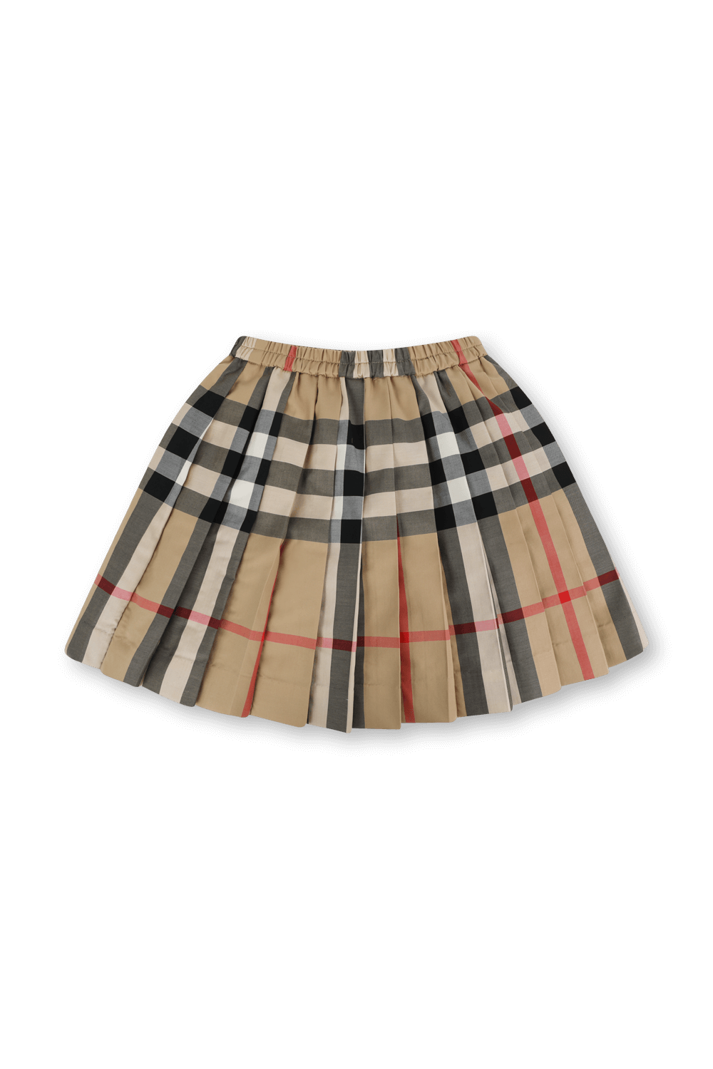 תמונה קידמית של גילאי 4-14 חצאית חצאית מיני עם הדפס משבצות קלאסי