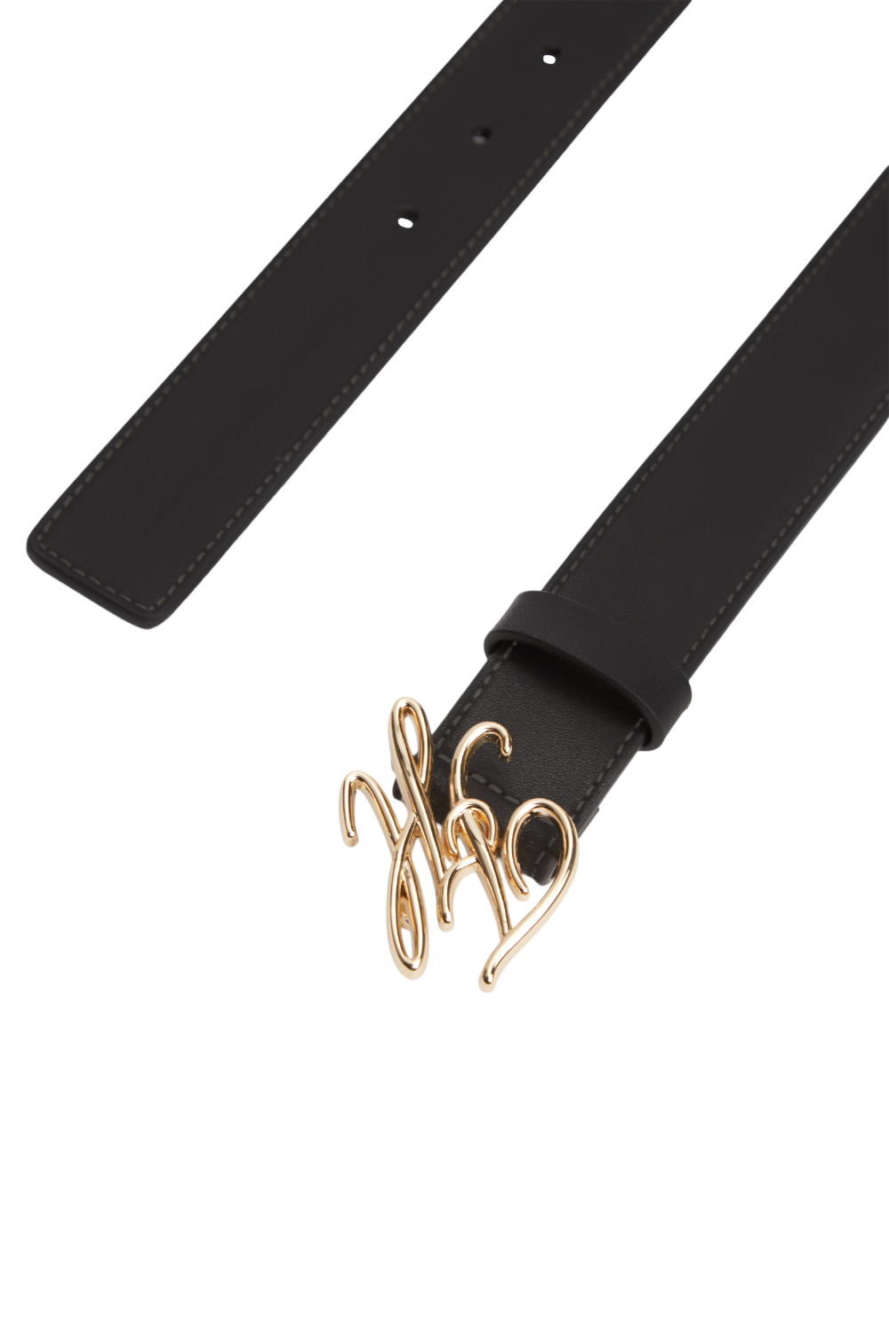 תמונה אחורית של חגורת עור