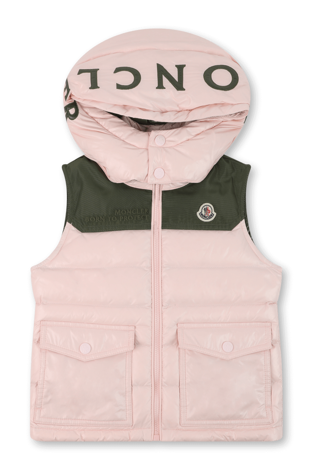 תמונה קידמית של גילאי 4-6 וסט פאפר ורוד עם כובע