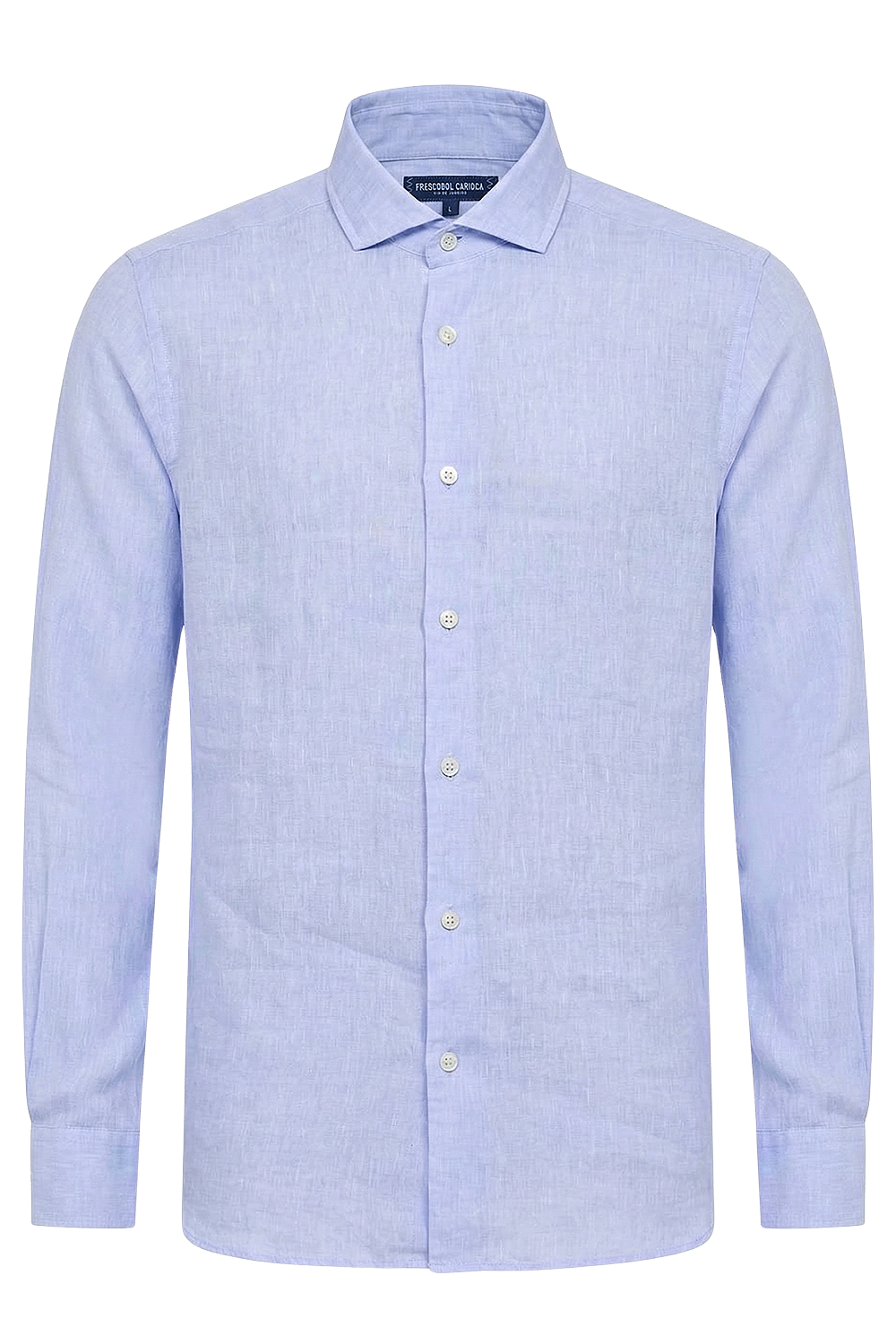 תמונה קידמית של חולצה מכופתרת בגזרה משוחררת