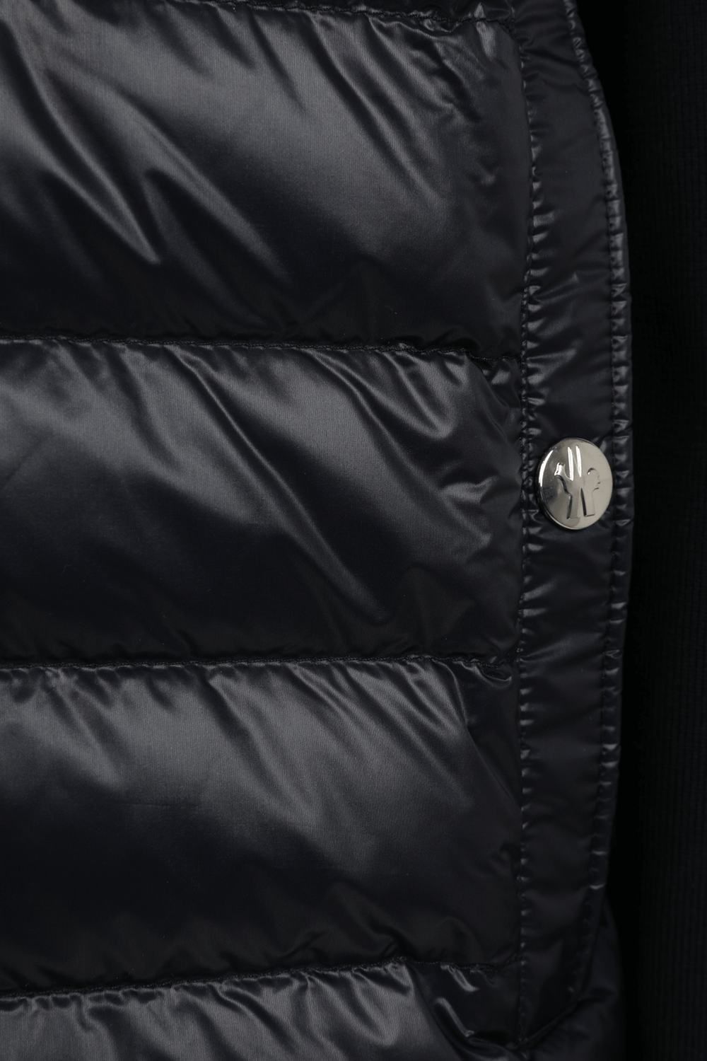 Padded Cardigan in Blue and Black MONCLER