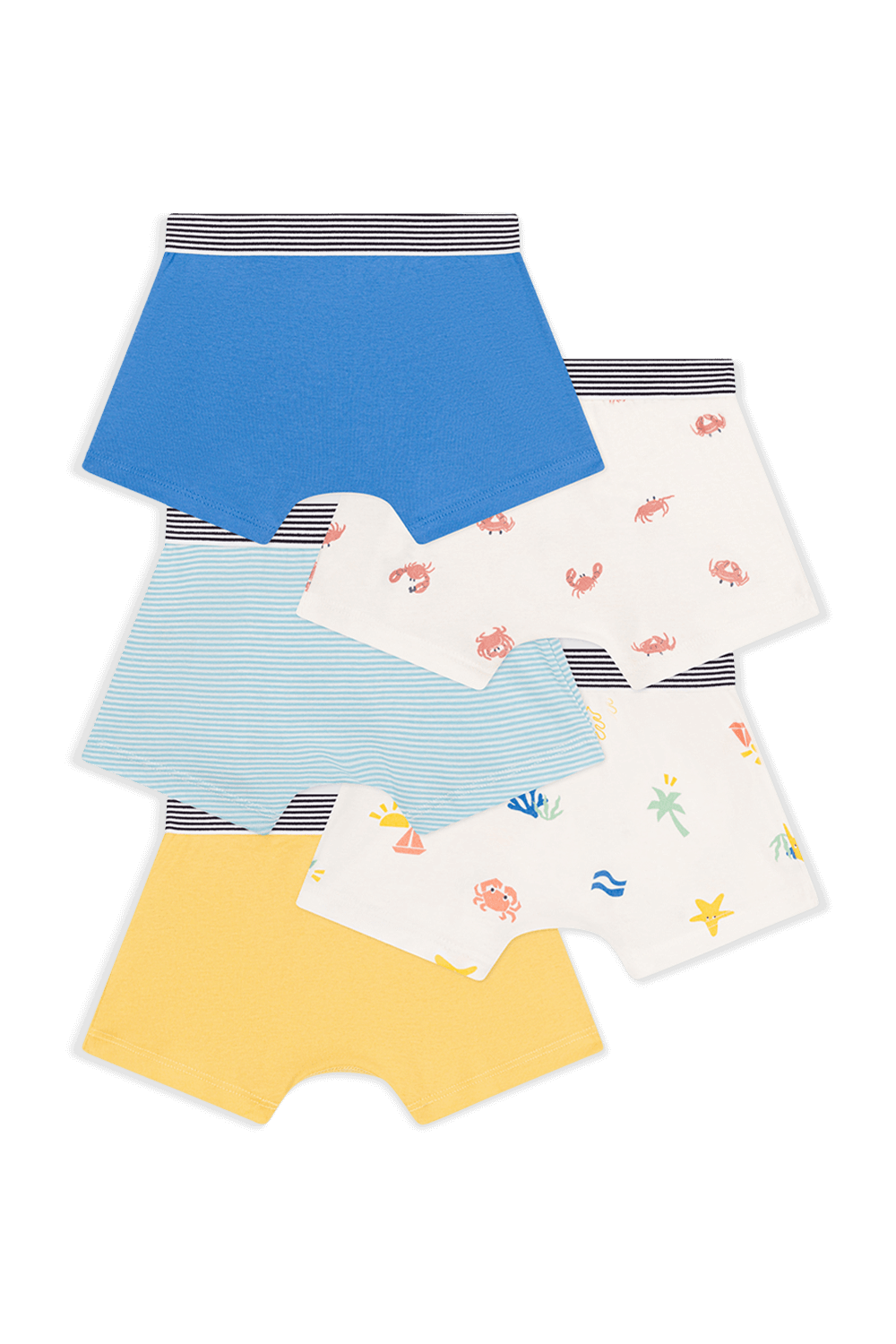 תמונה אחורית של מארז חמישה תחתוני בוקסר - גילאי 3-5 שנים