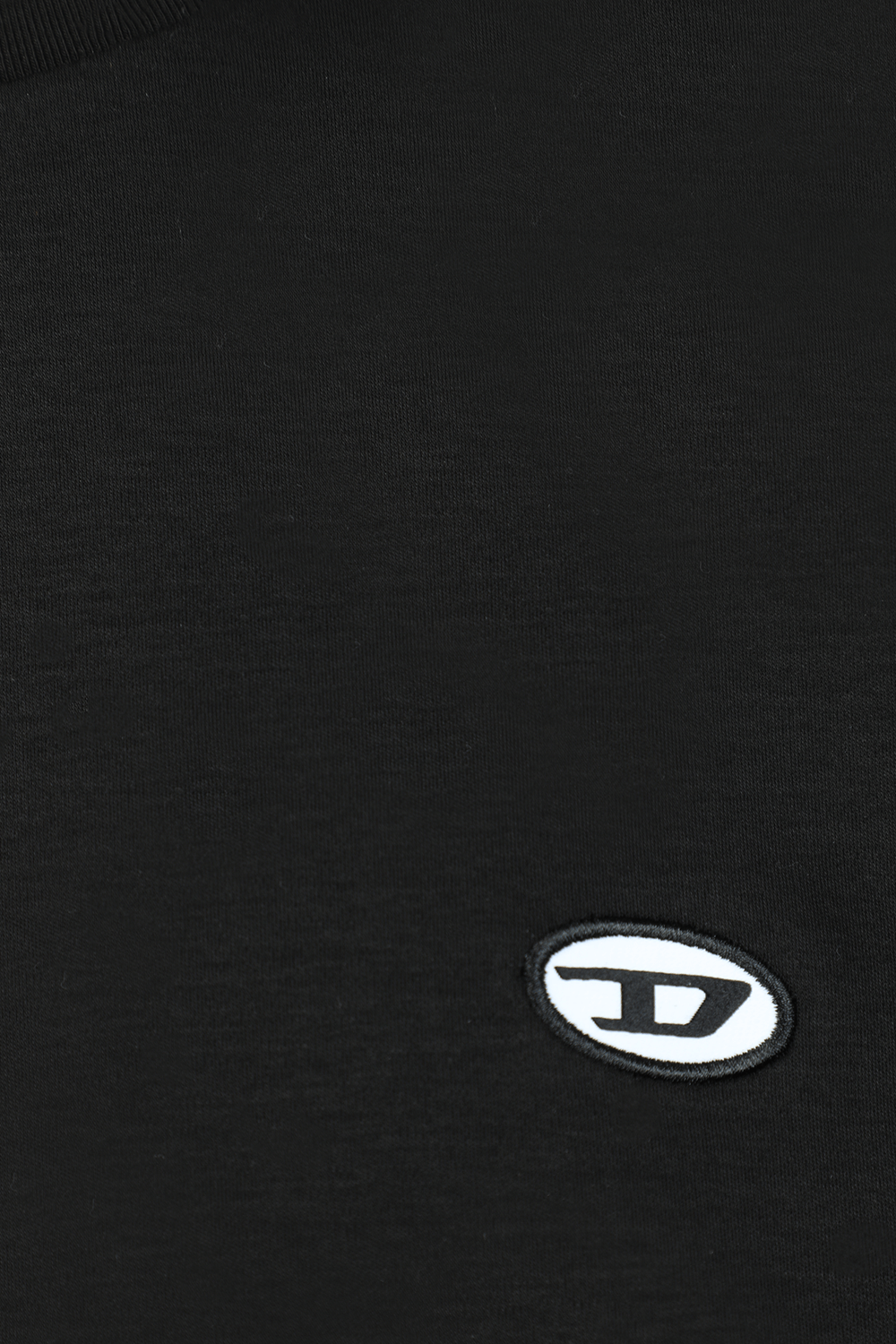 חולצת שחורה עם לוגו רקום DIESEL