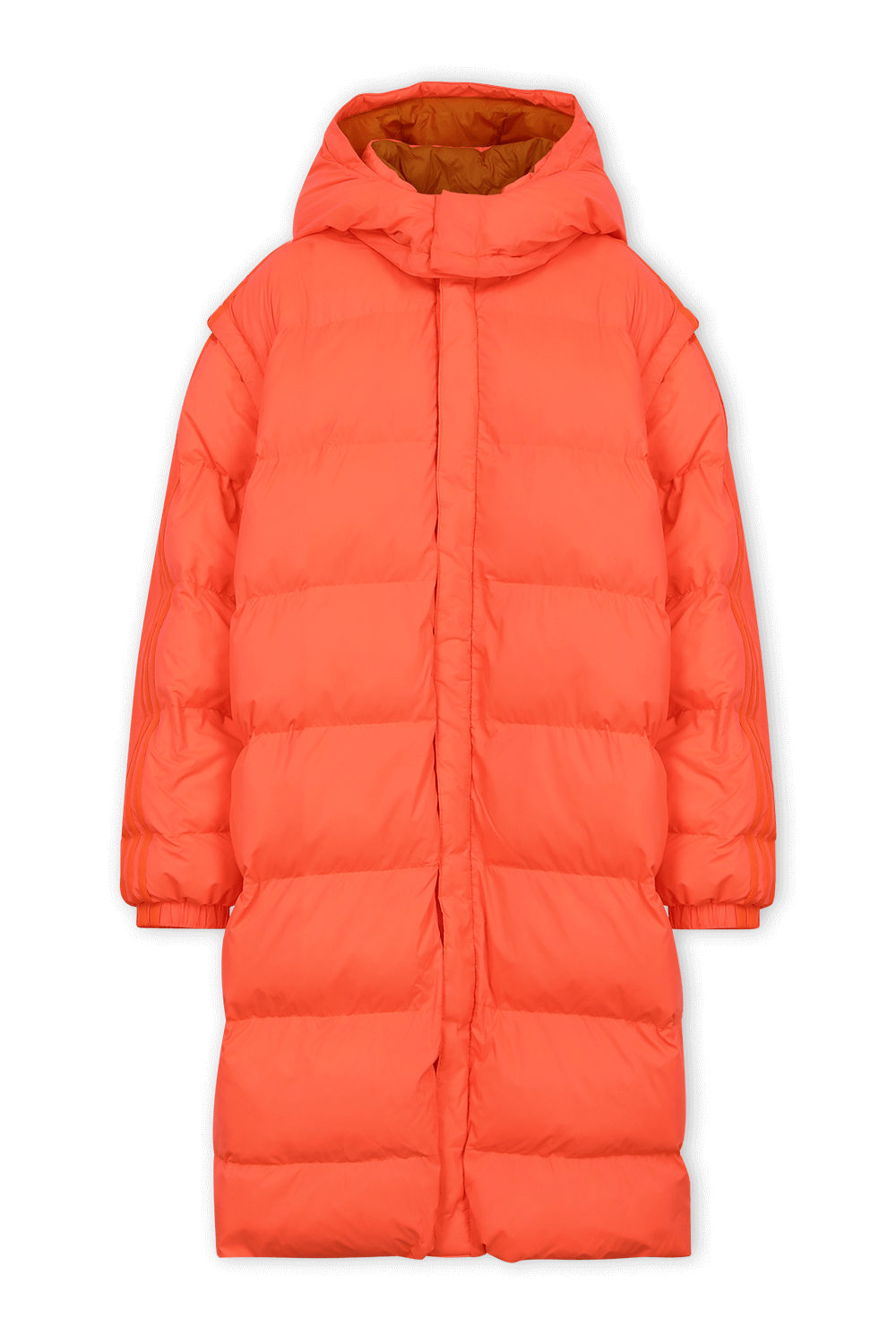 תמונה קידמית של אדידס X אייבי פארק מעיל פוך ארוך עם שרוולים נשלפים