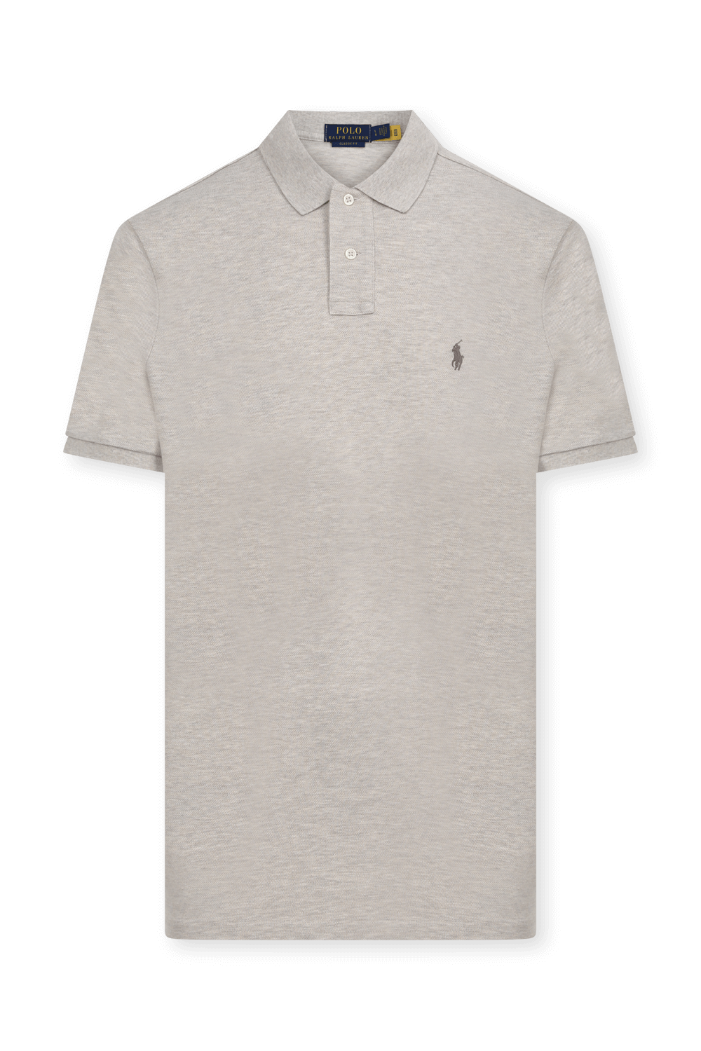 תמונה קידמית של חולצת פולו ישרה מוכתנה