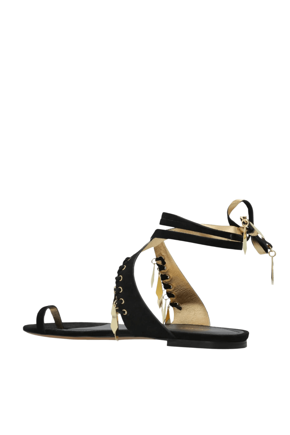 תמונה אחורית של סנדלי קשירה