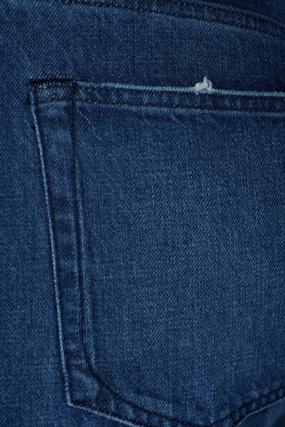 תמונה אחורית של מכנסי ג'ינס מאיה היי רייס כחולים עם קרע