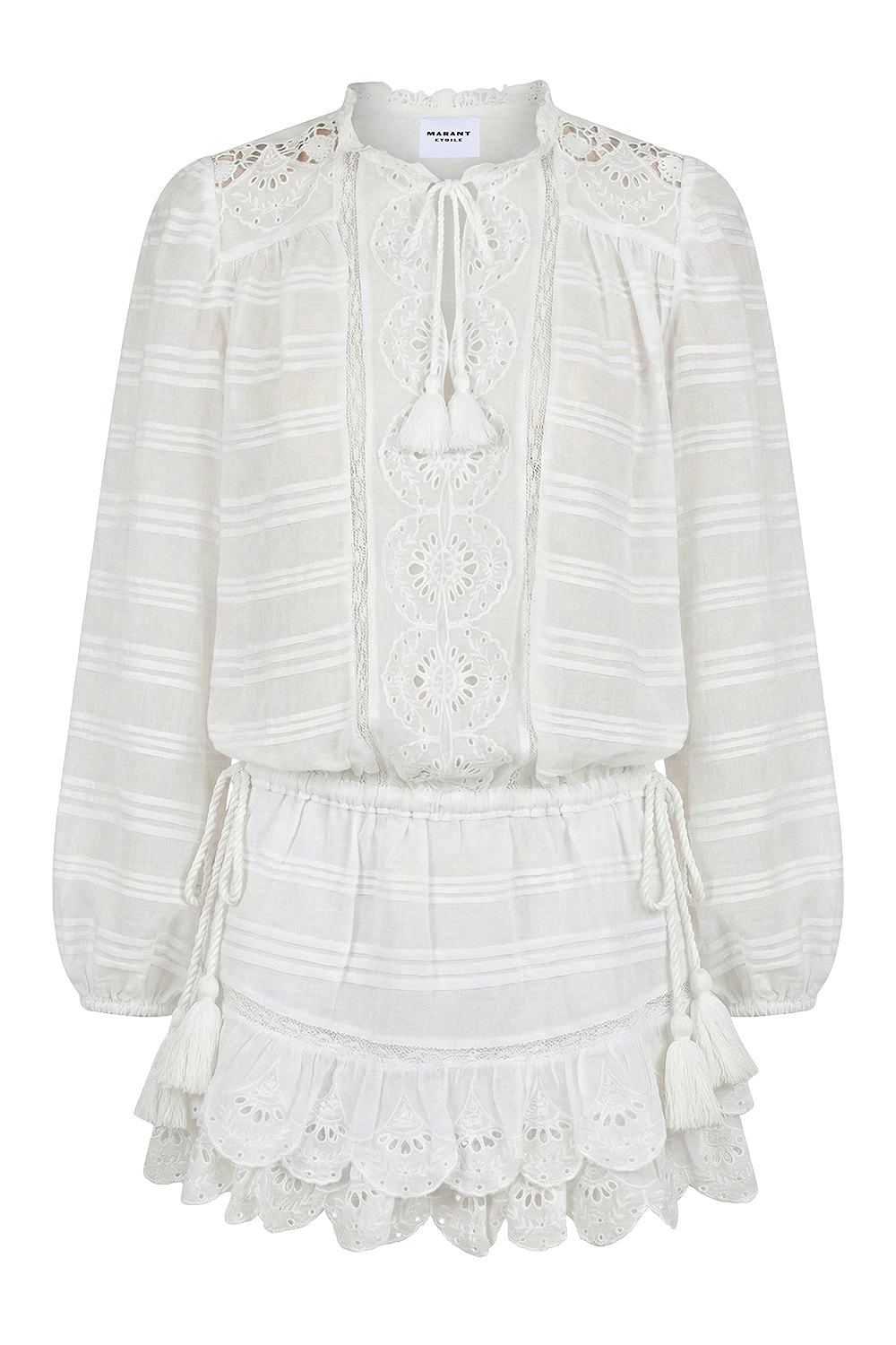 תמונה קידמית של שמלת תחרה