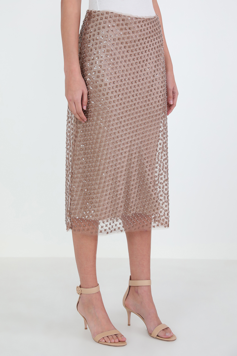 תמונת דוגמן קידמית של חצאית חרוזים