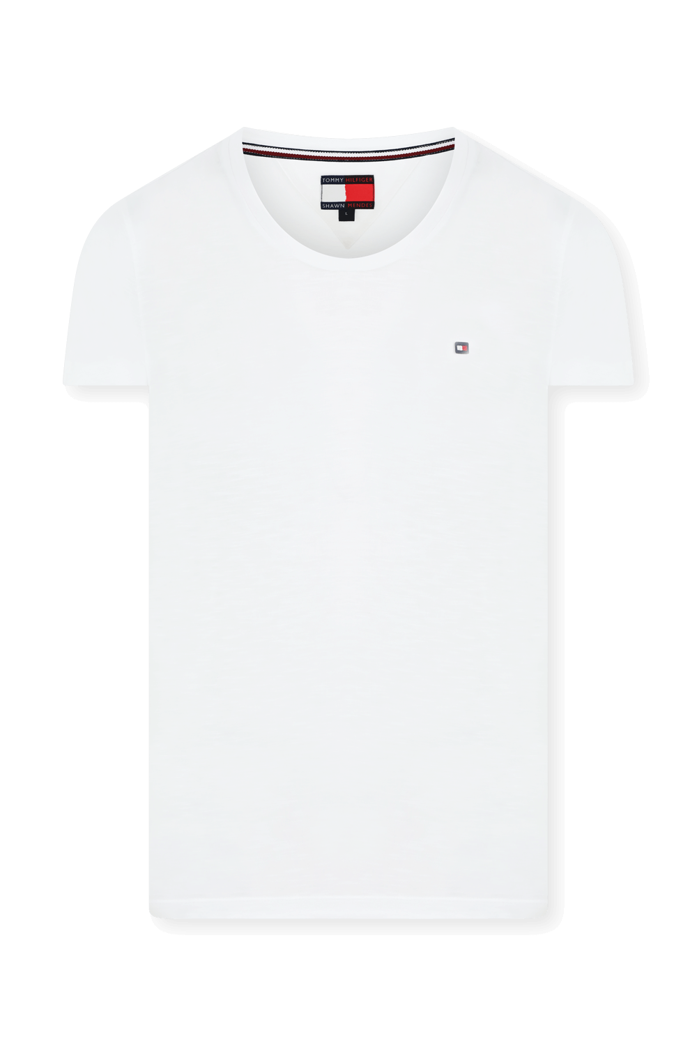 תמונה קידמית של טומי הילפיגר X שון מנדס חולצת טי מכותנה אורגנית