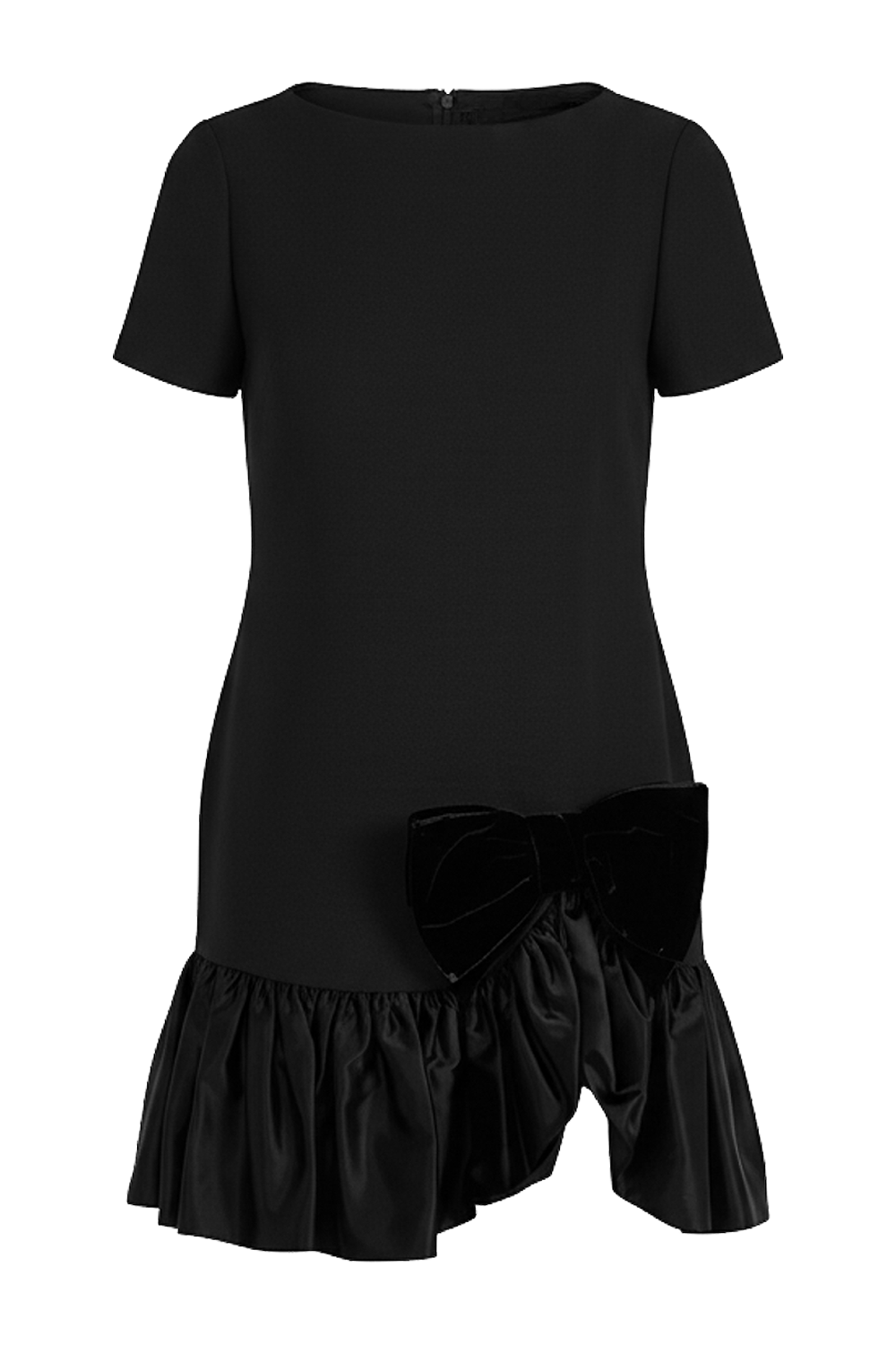 תמונה קידמית של שמלת מיני מצמר ומשי