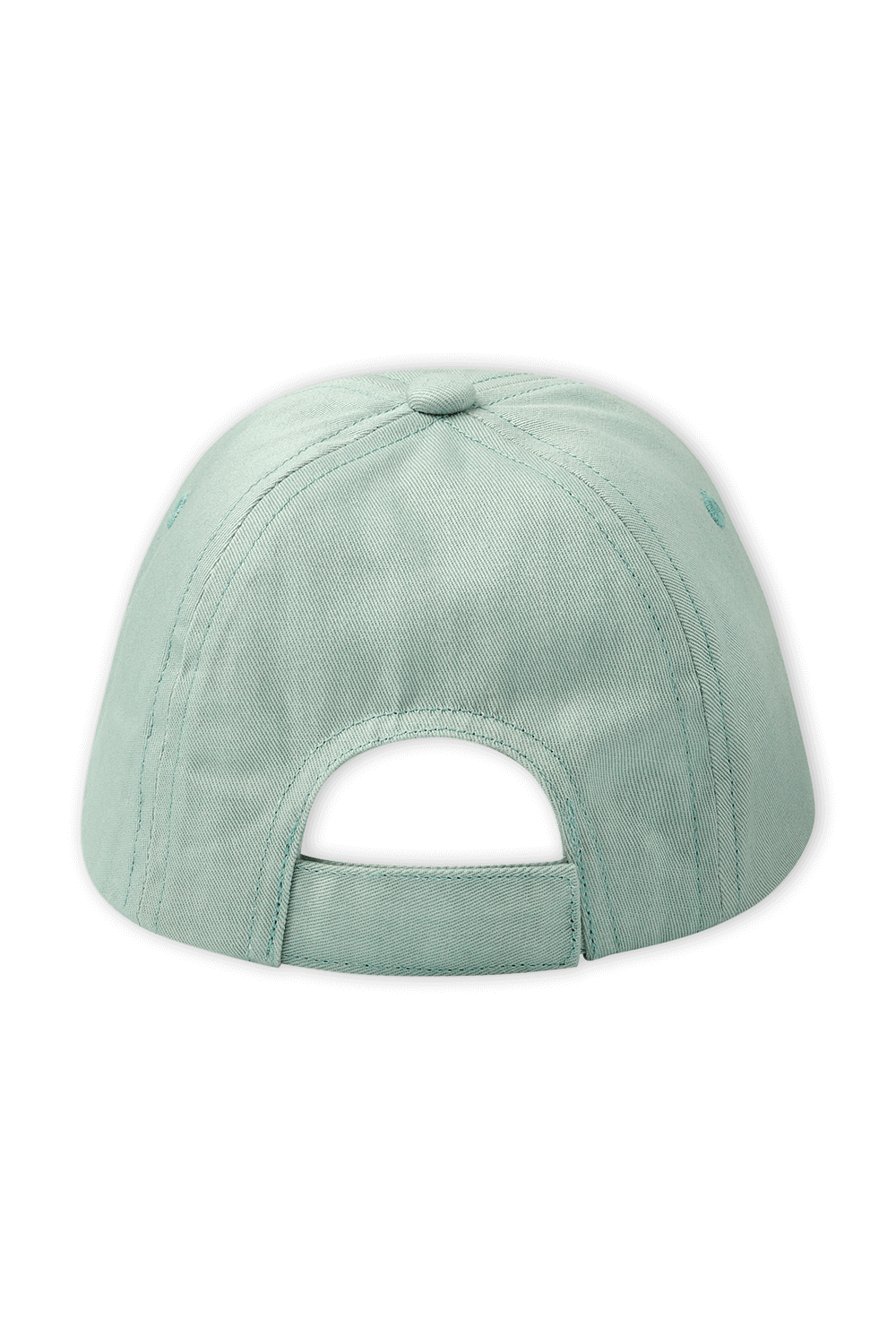תמונה אחורית של כובע מצחייה ירוק עם לוגו