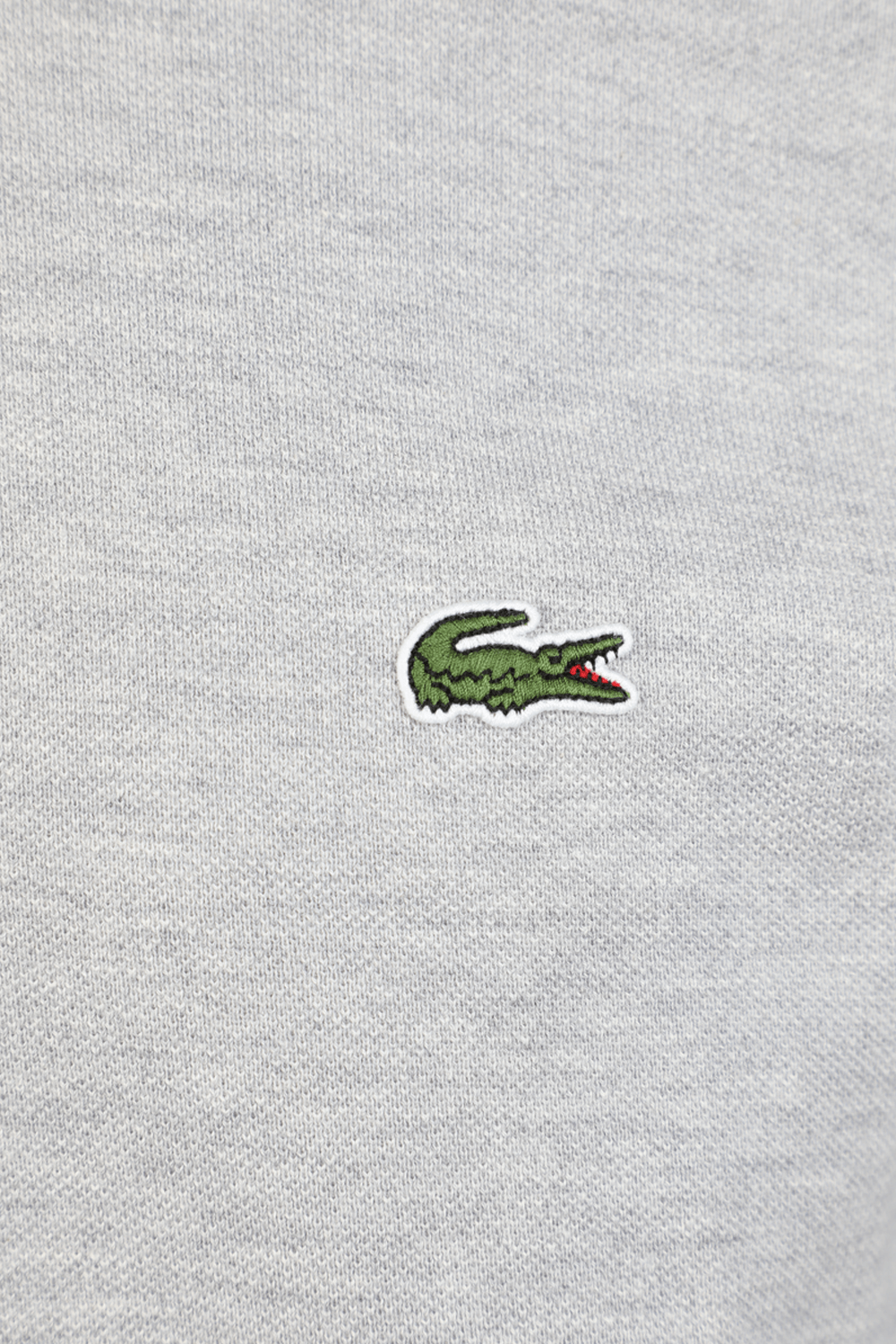 תמונה אחורית של חולצת פולו עם שרוולים ארוכים בצבע אפור