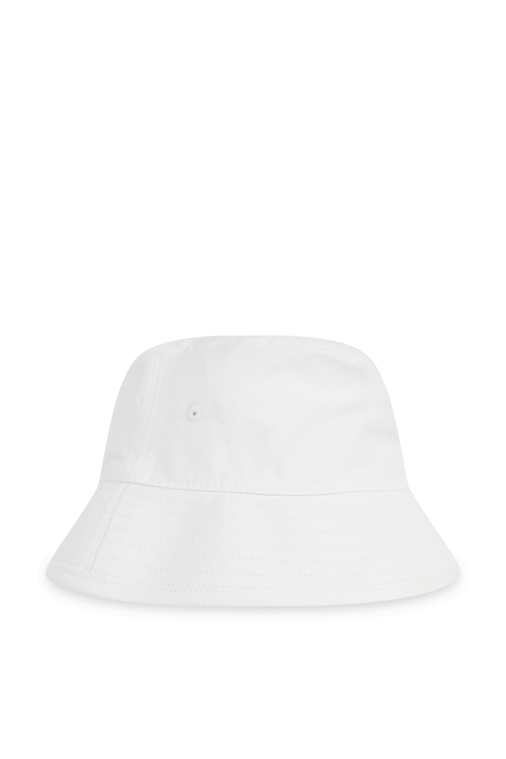 תמונה אחורית של כובע באקט לבן עם לוגו