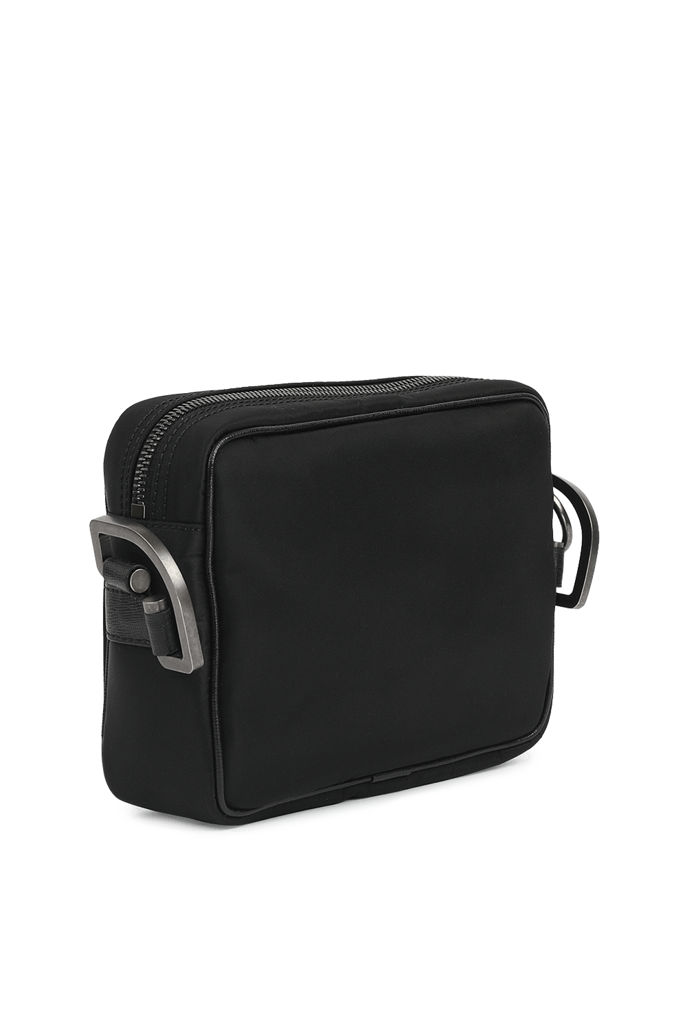 תמונה אחורית של OW Logo Nylon Crossbody Bag in Black