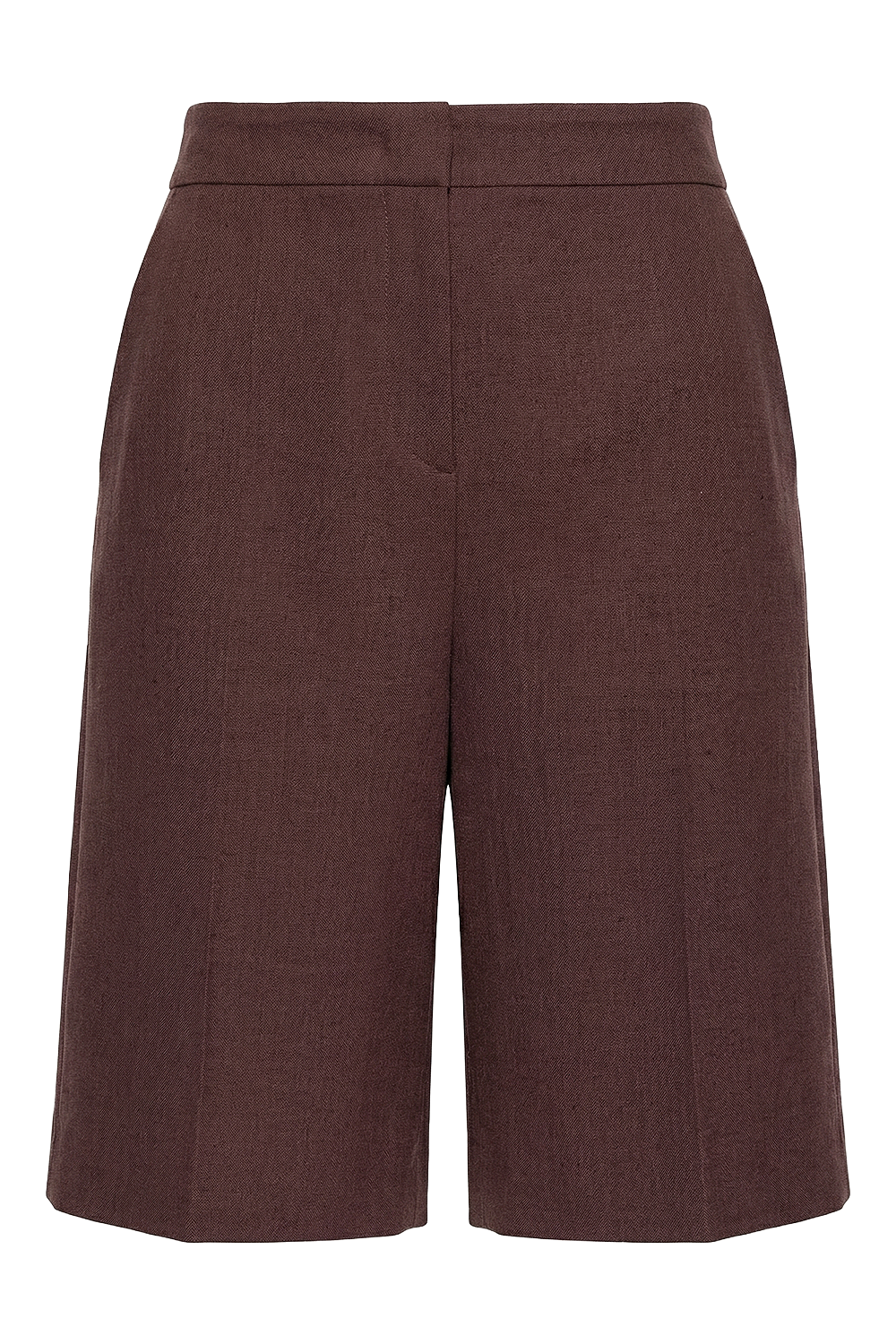 תמונה קידמית של מכנסיים מחוייטים פשתן