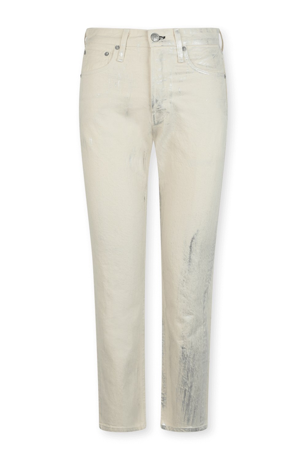 מכנסי ג'ינס מאיה כתמי כסף בגוון שמנת RAG & BONE