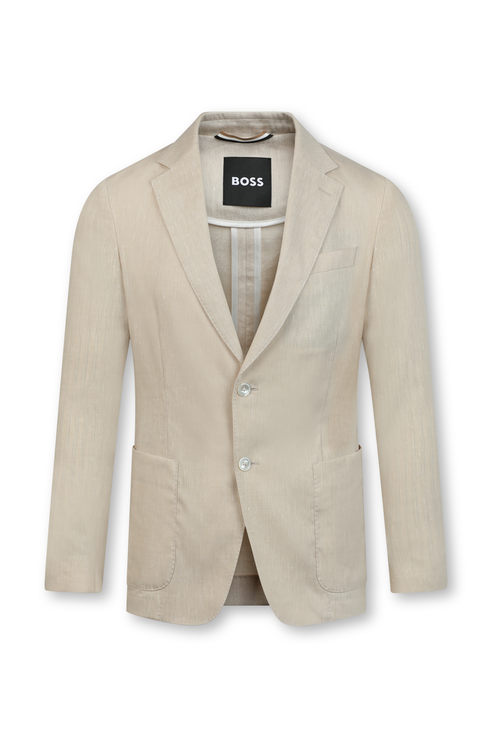 תמונה אחורית של חליפה מחויטת בגוון אוף וויט