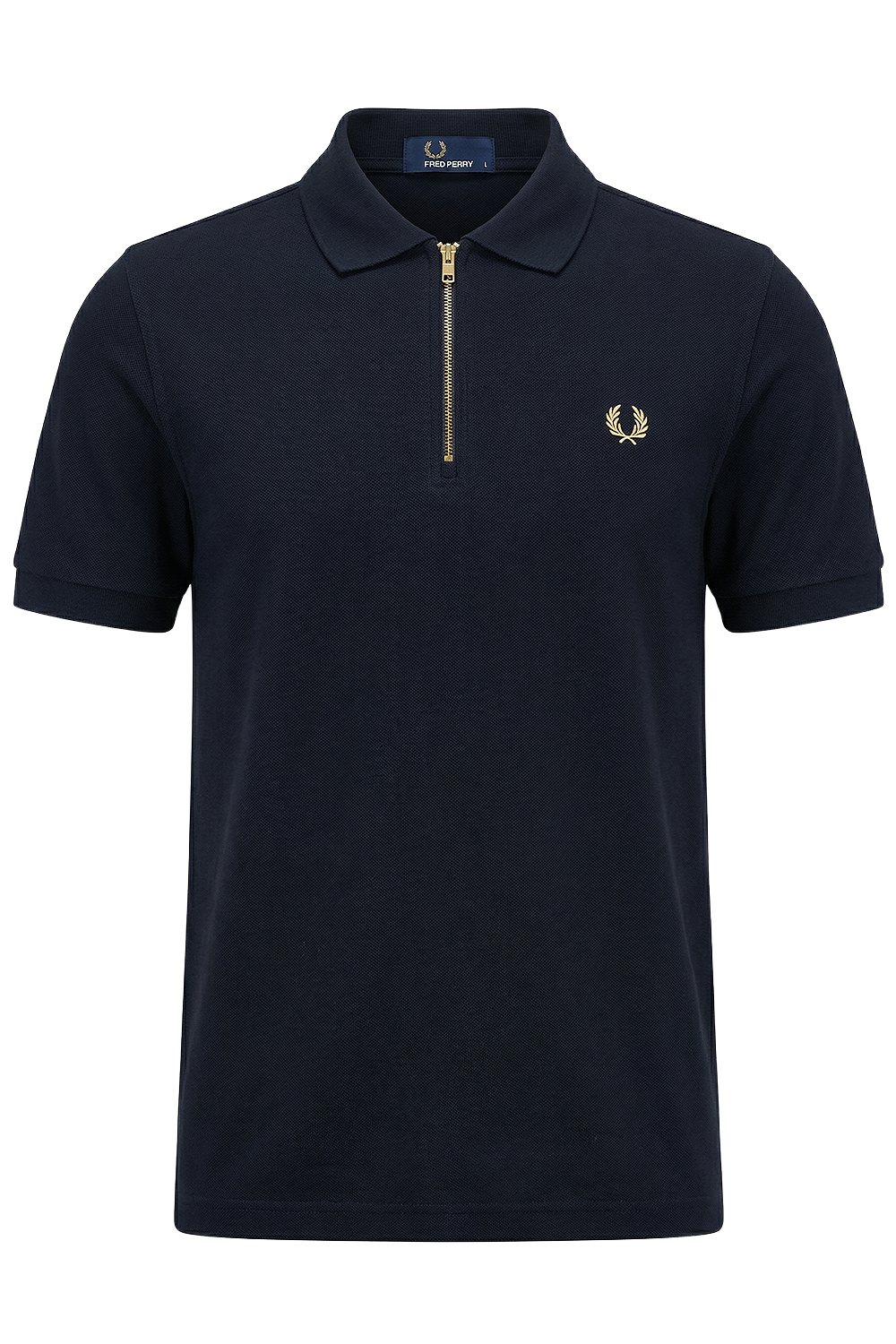 תמונה קידמית של חולצת פולו חצי רוכסן