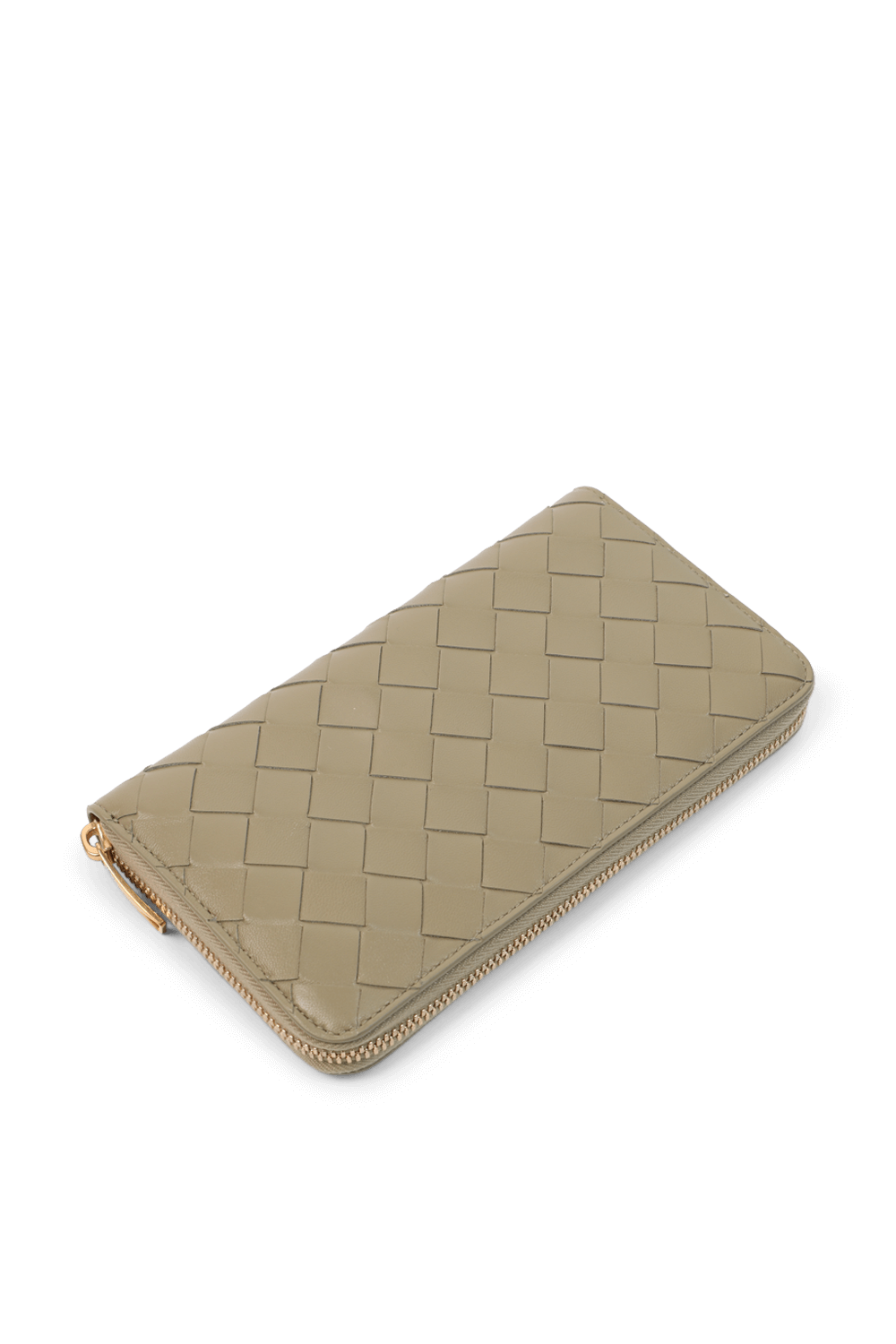 תמונת תקריב של ארנק שתי וערב מרוכסן מעור