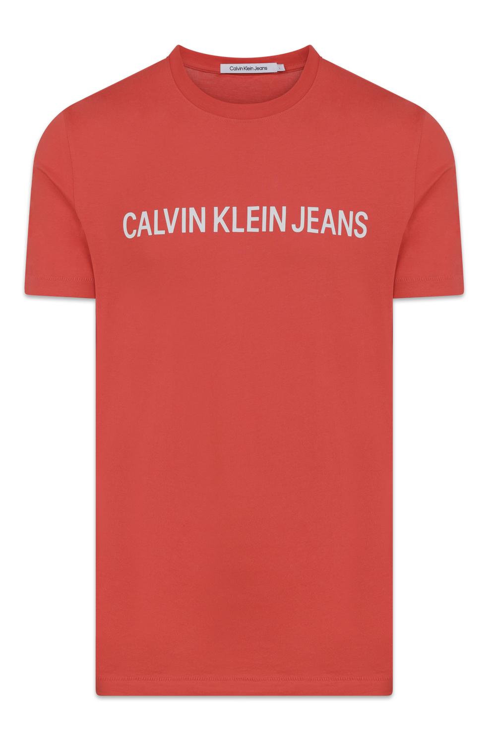חולצת טי עם שם המותג בגוון אדום CALVIN KLEIN