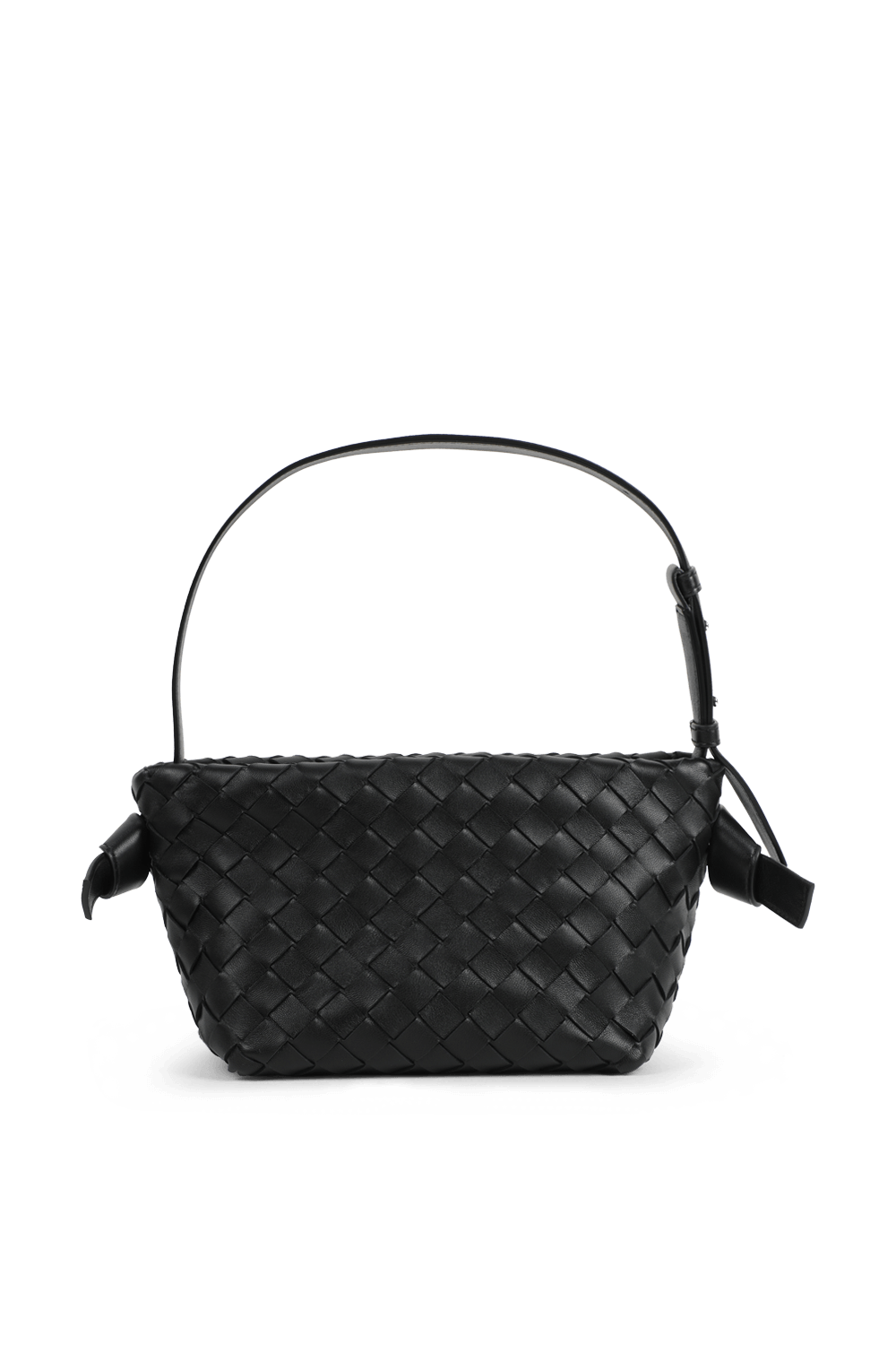 תמונה קידמית של תיק צד שתי וערב שחור