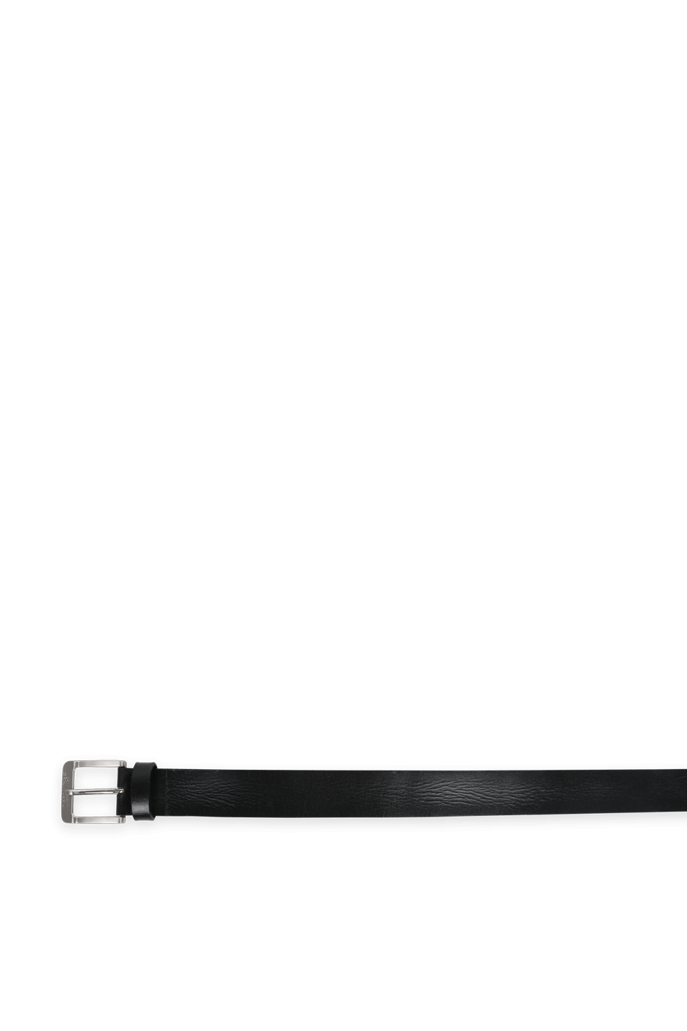 חגורה מעור עם אבזם מטאלי מרובע בצבע שחור LEVI`S