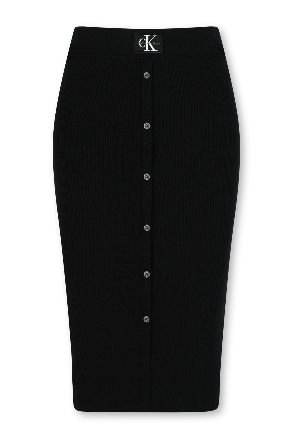 חצאית מידי שחורה עם כפתורים CALVIN KLEIN