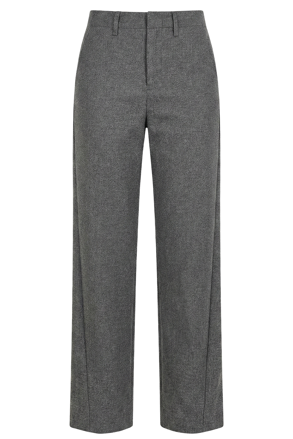 תמונה קידמית של מכנסיים מחויטים בגזרה בינונית