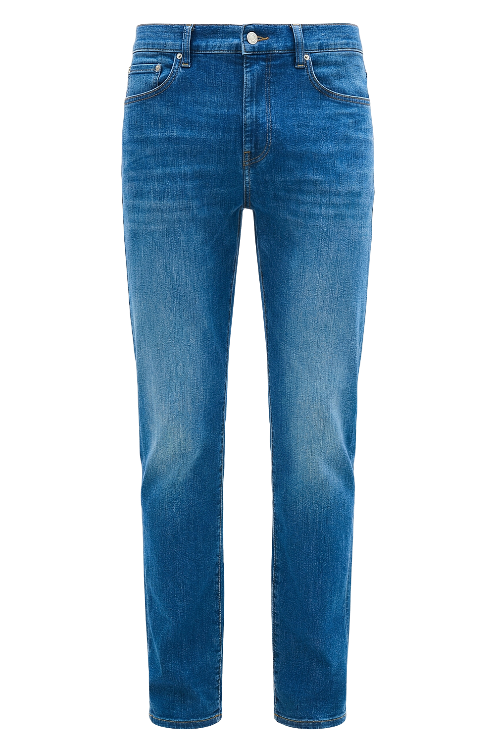 תמונה קידמית של מכנסי ג'ינס בגזרת סלים