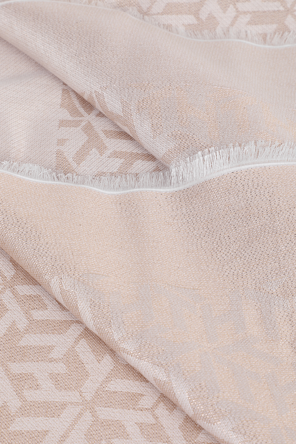 צעיף מונוגרמי בצבע קאמל מבריק image number null TOMMY HILFIGER