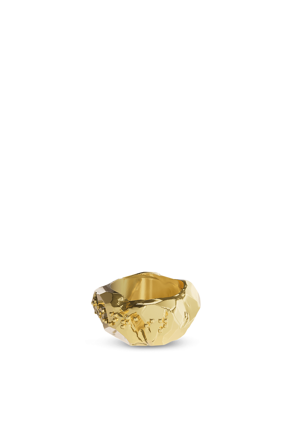 טבעת אבן מכסף מצופה זהב 18K NAIYO