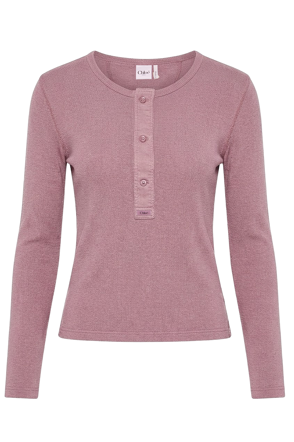 תמונה קידמית של חולצת טי שרוול ארוך כפתורים