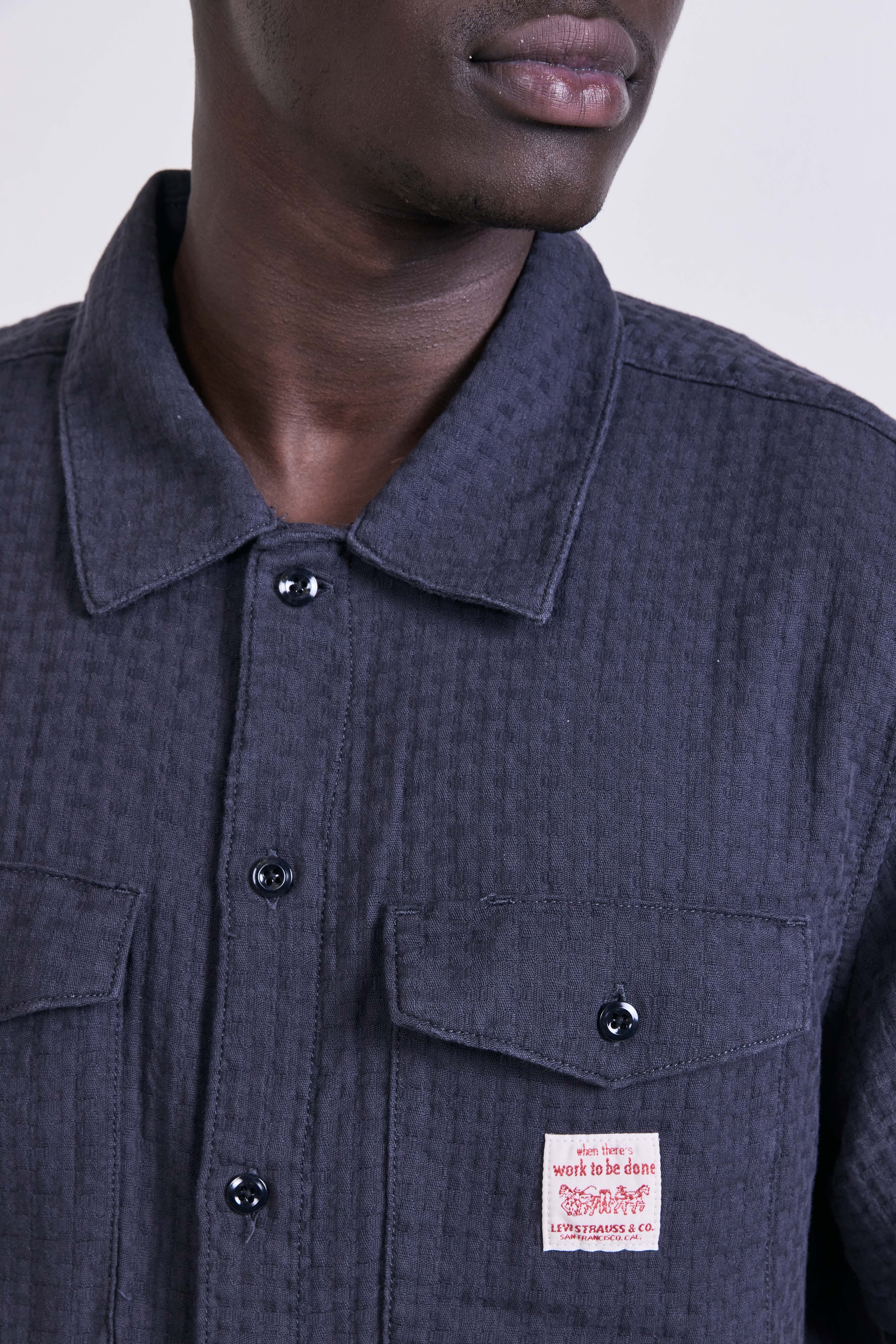 תמונת תקריב דוגמן של חולצה מכופתרת