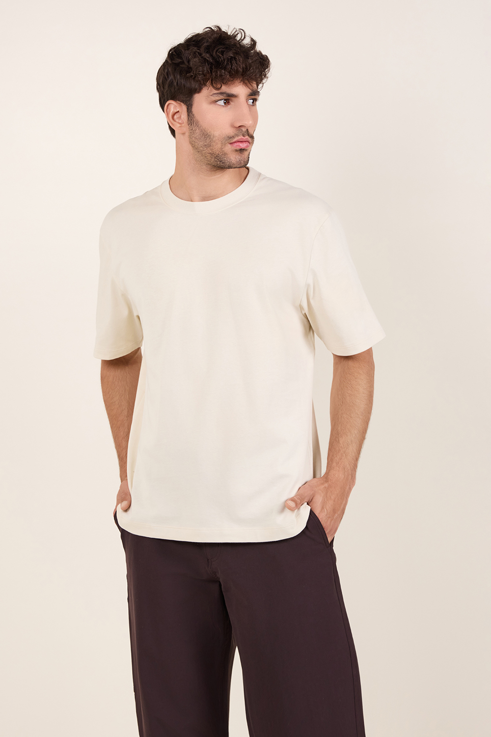 תמונת דוגמן קידמית של Heavyweight Cotton Jersey T-Shirt