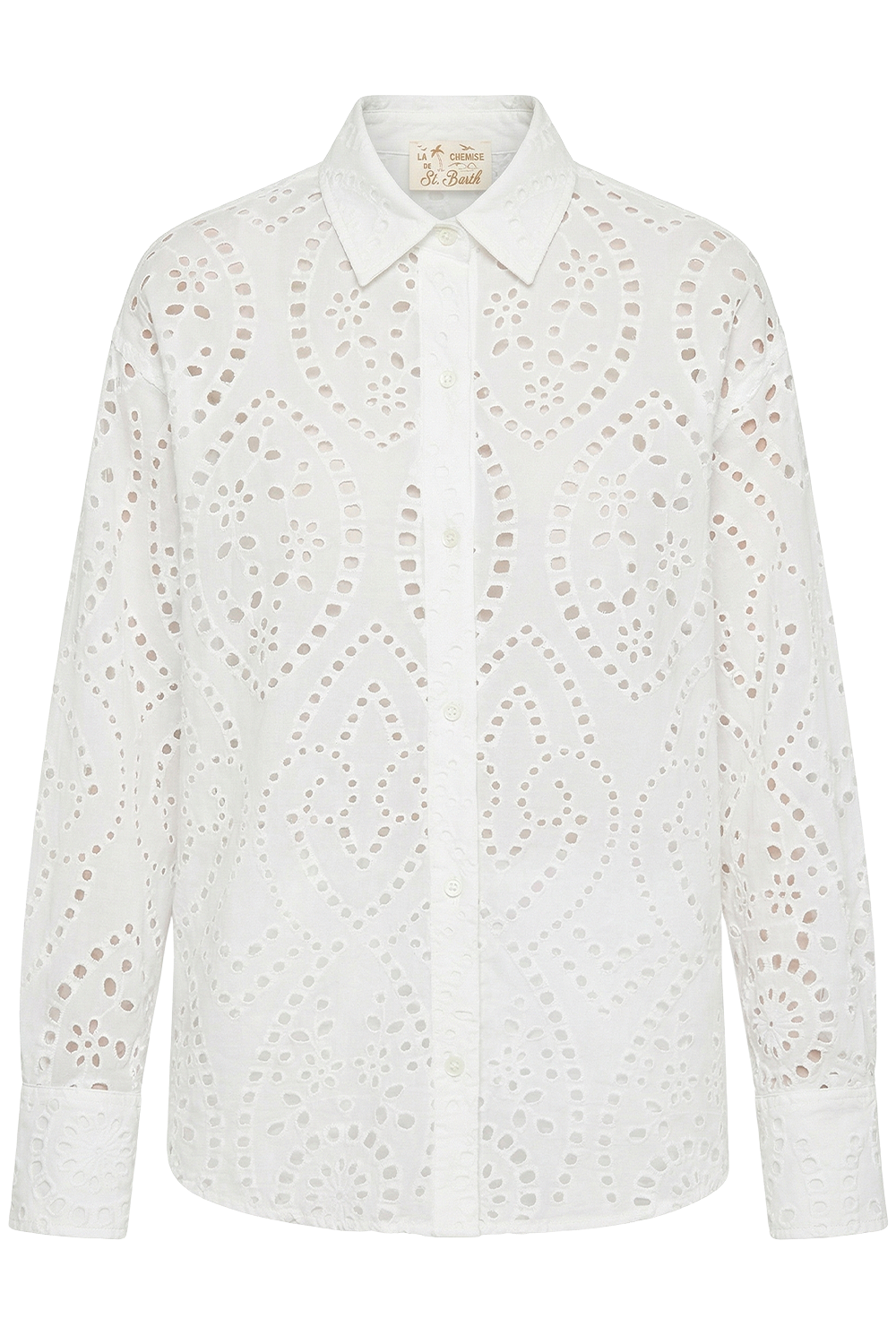 תמונה קידמית של חולצה מכופתרת אוברסייז