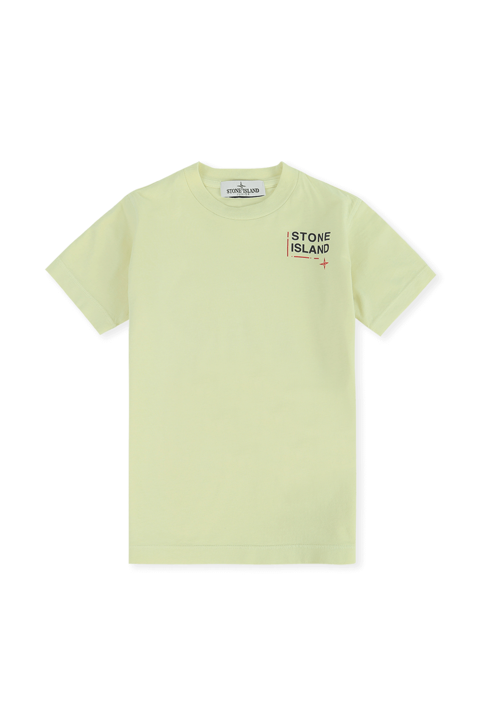 גיל 14 חולצת טי עם לוגו בצבע שמנת STONE ISLAND KIDS