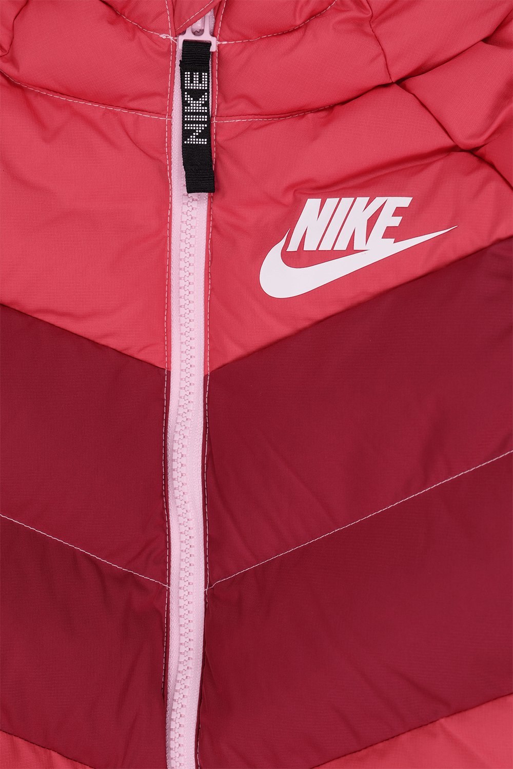 תמונה אחורית של גילאי 6-16 מעיל פאפר ממותג בצבע אדום