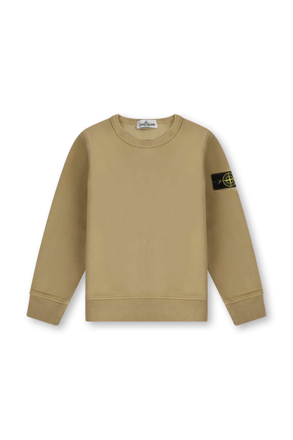 תמונה קידמית של סווטשירט מכותנה עם תווית לוגו רקומה - גילאי 6-8