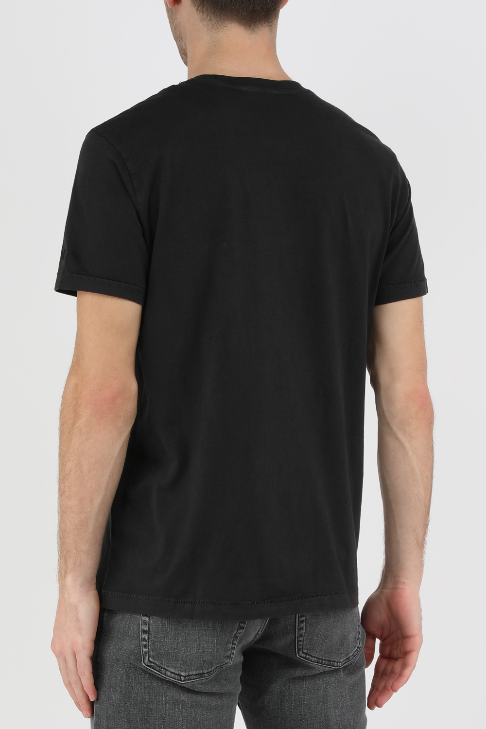 חולצה שחורה עם הדפס גראפי DIESEL