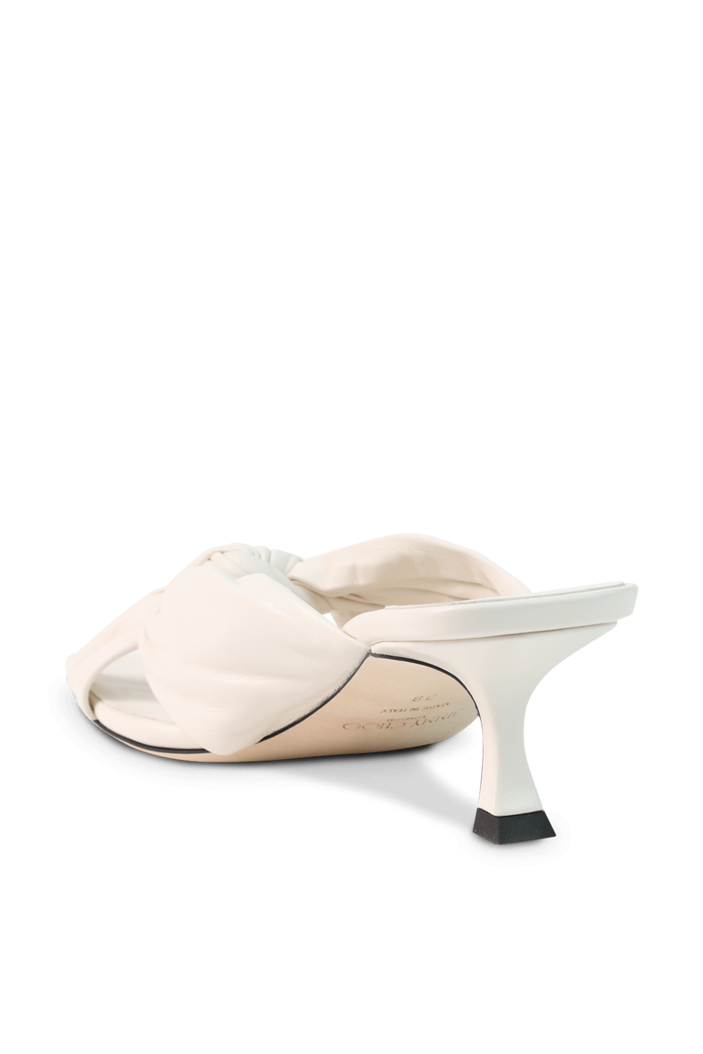 תמונה אחורית של Avenue Leather Sandals in White