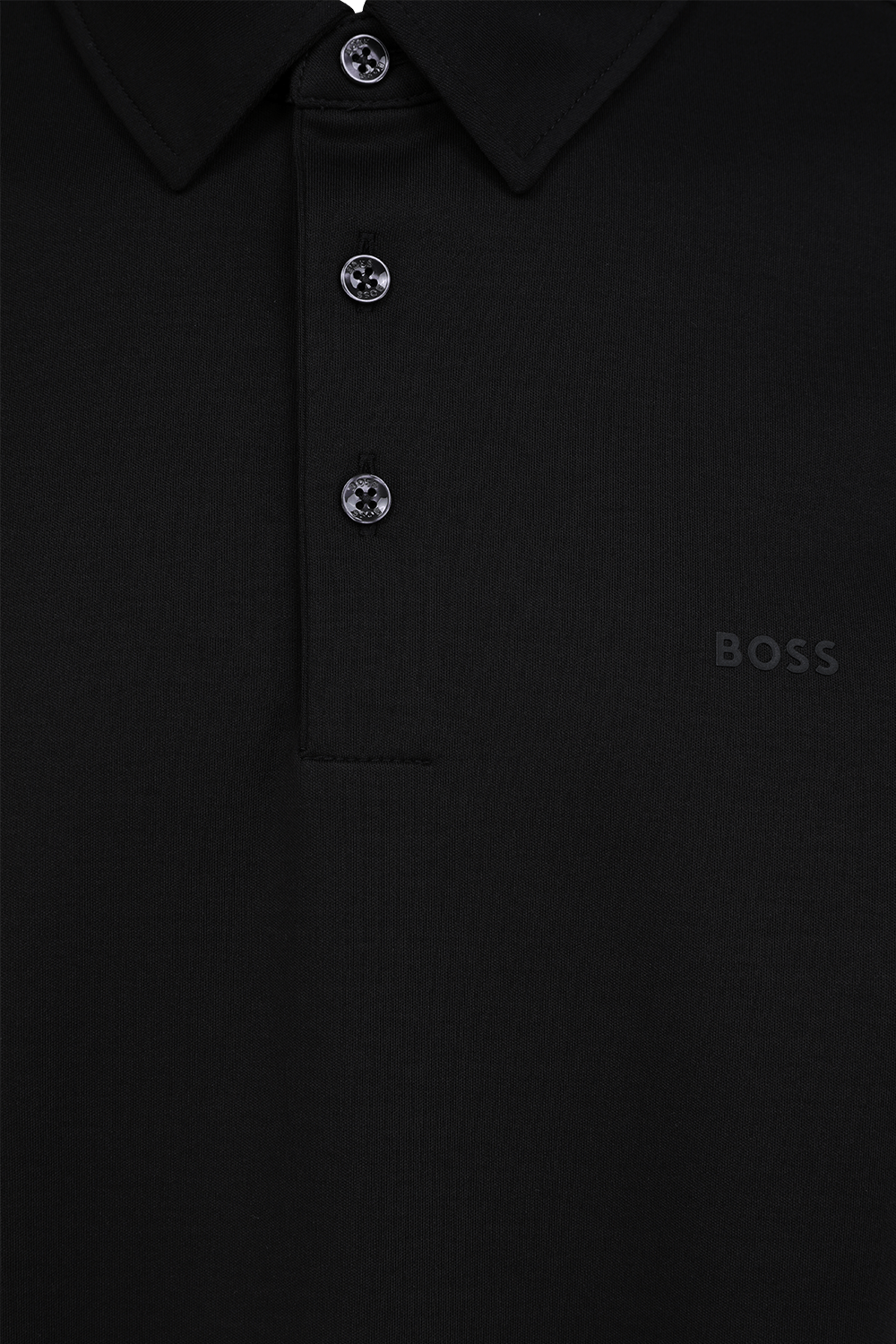 חולצת פולו שחורה עם לוגו BOSS